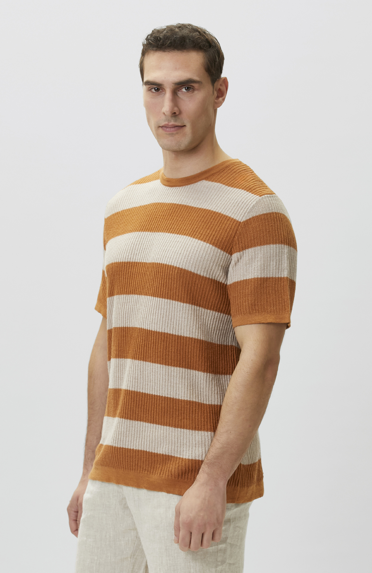 Orange Beige Sweater