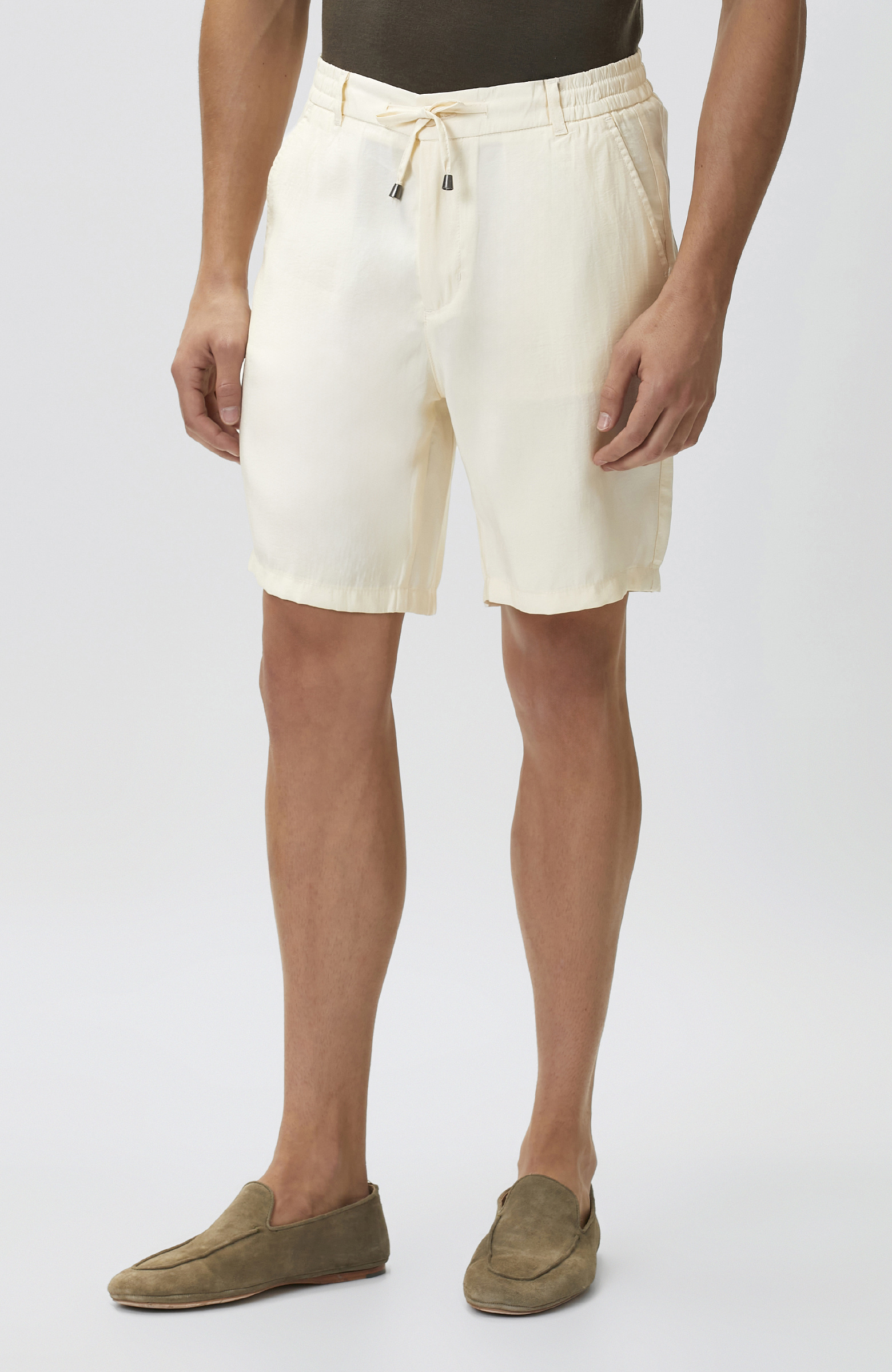 Bej Slim Fit Modal Şort