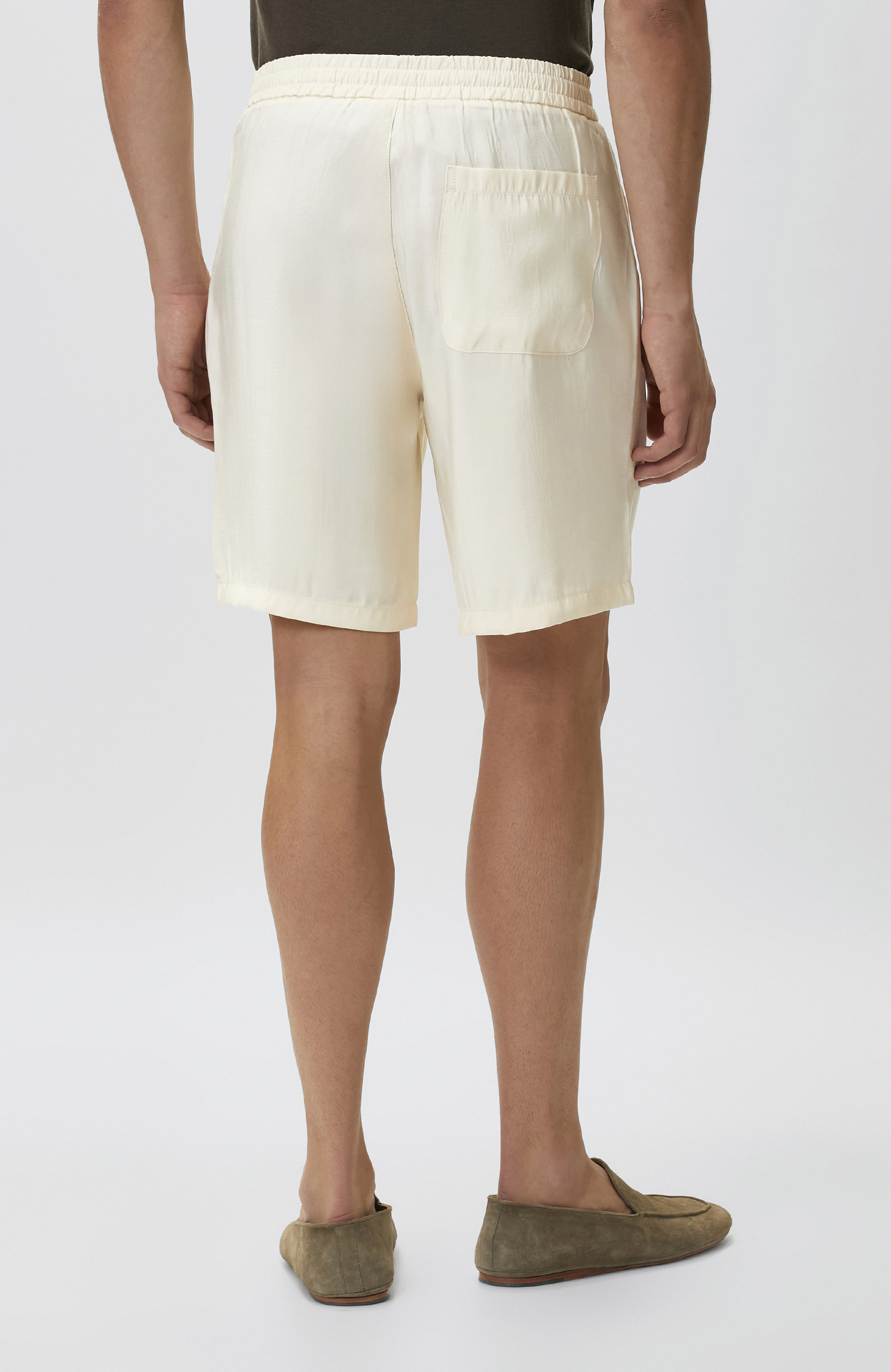 Bej Slim Fit Modal Şort