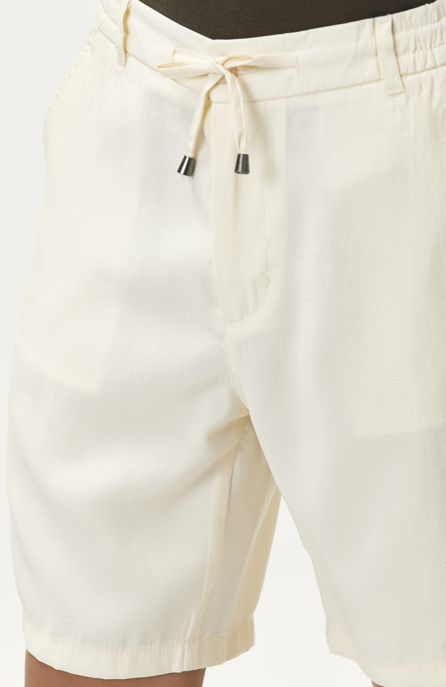 Bej Slim Fit Modal Şort