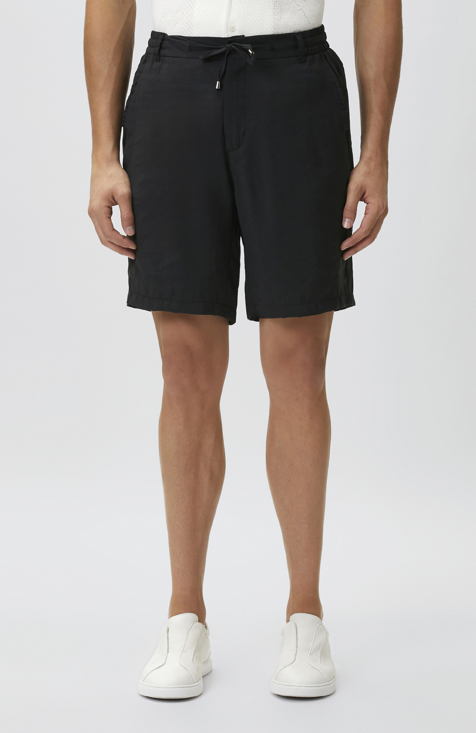 Siyah Slim Fit Modal Şort