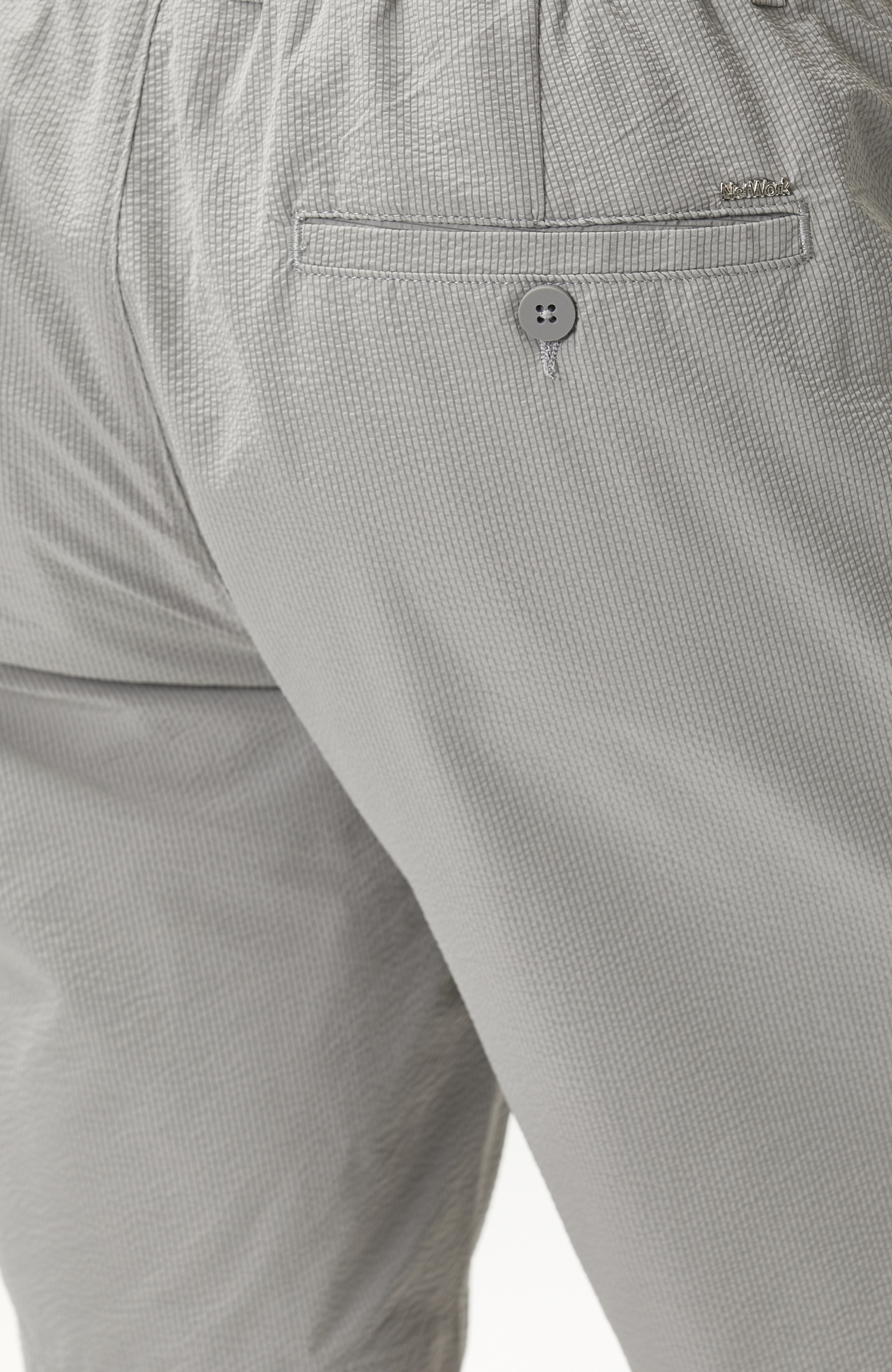 Gri Slim Fit Teknik Kumaş Duble Paça Şort