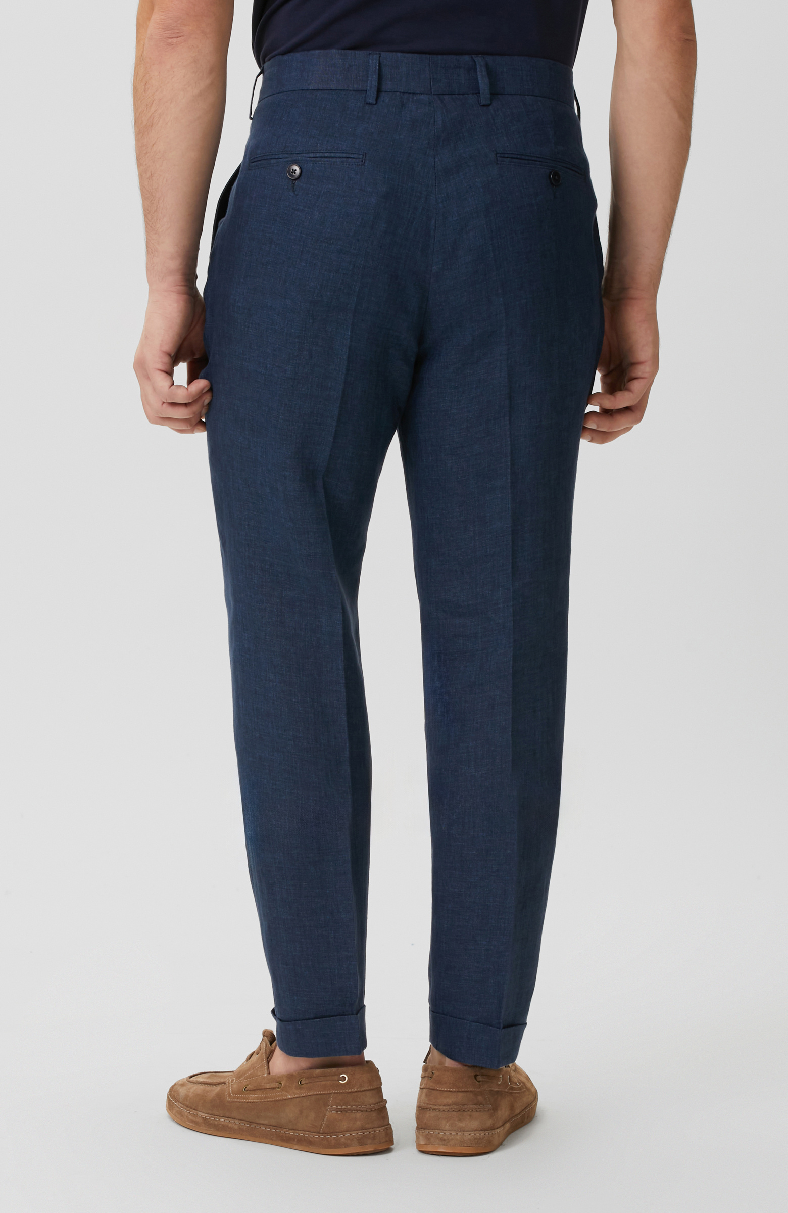 Lacivert Keten Pantolon