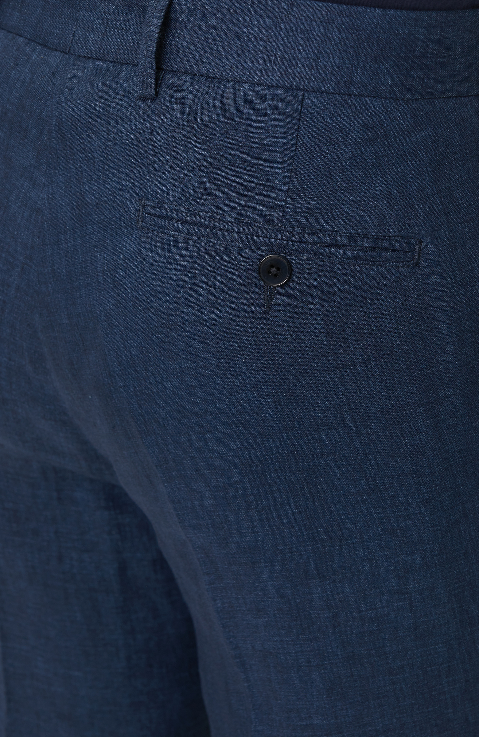 Lacivert Keten Pantolon