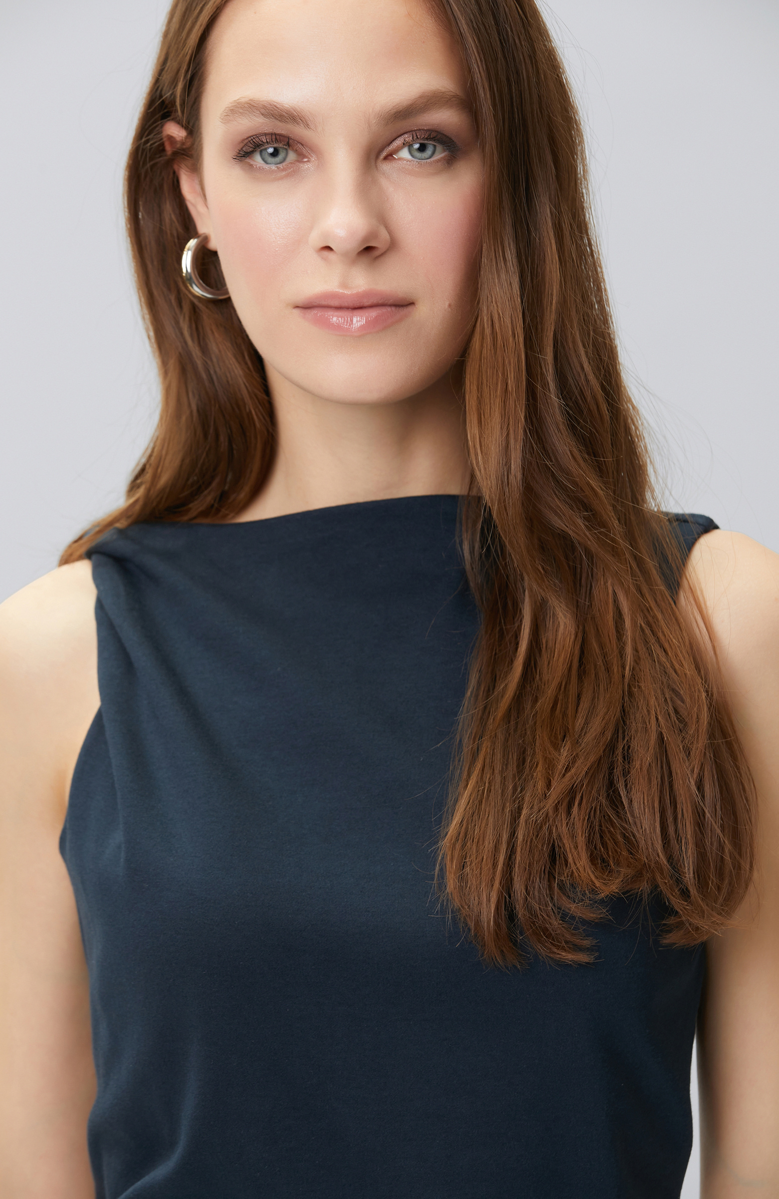 Navy Blue Blouse
