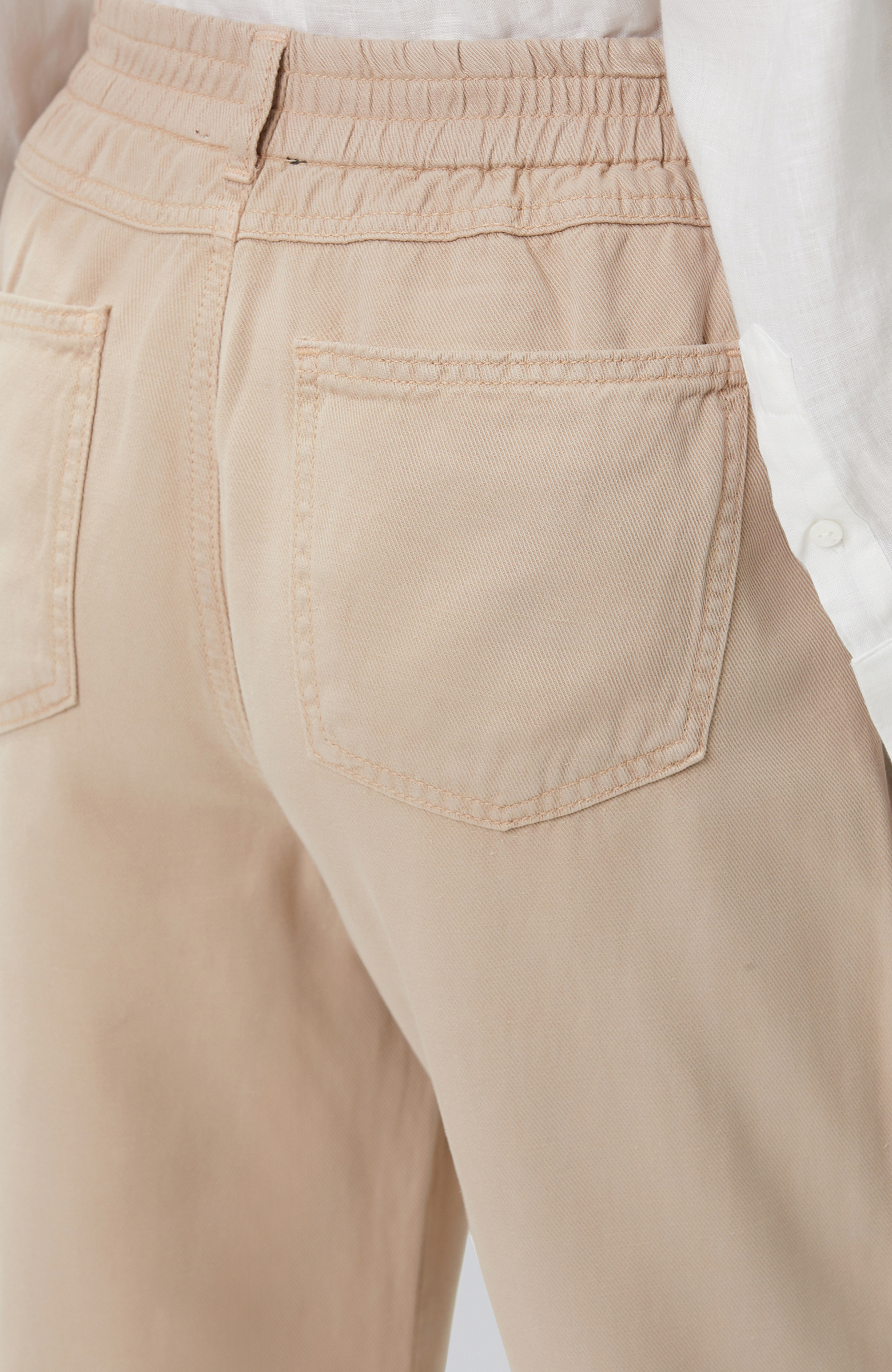 Mink Diagonal Patterned 5-Pocket Casual Trousers