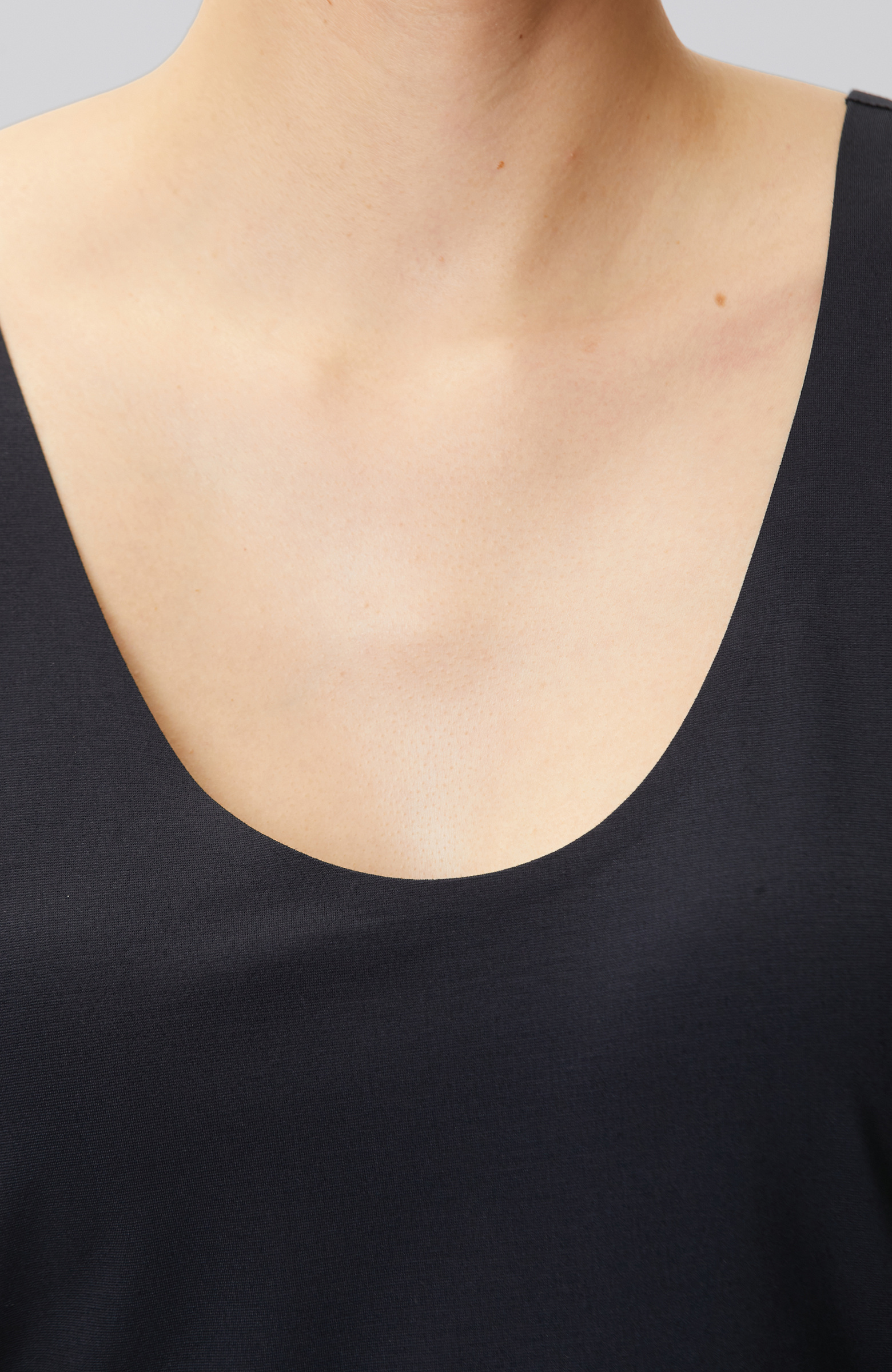 Navy Blue String Strappy Satin Blouse