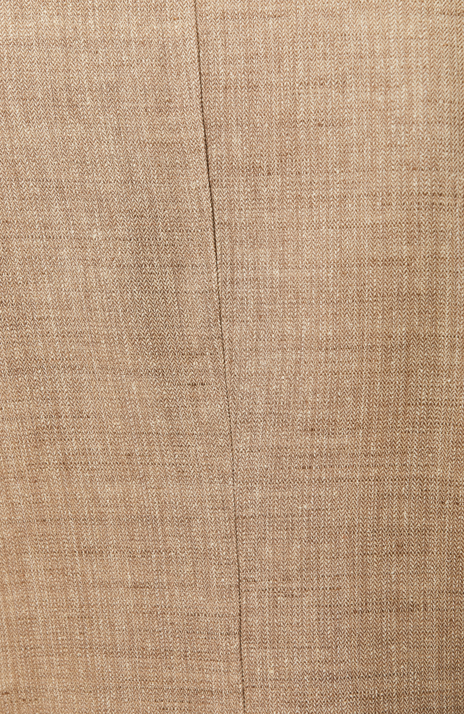 Limited Bej Balıksırtı Keten Karışımlı Ceket