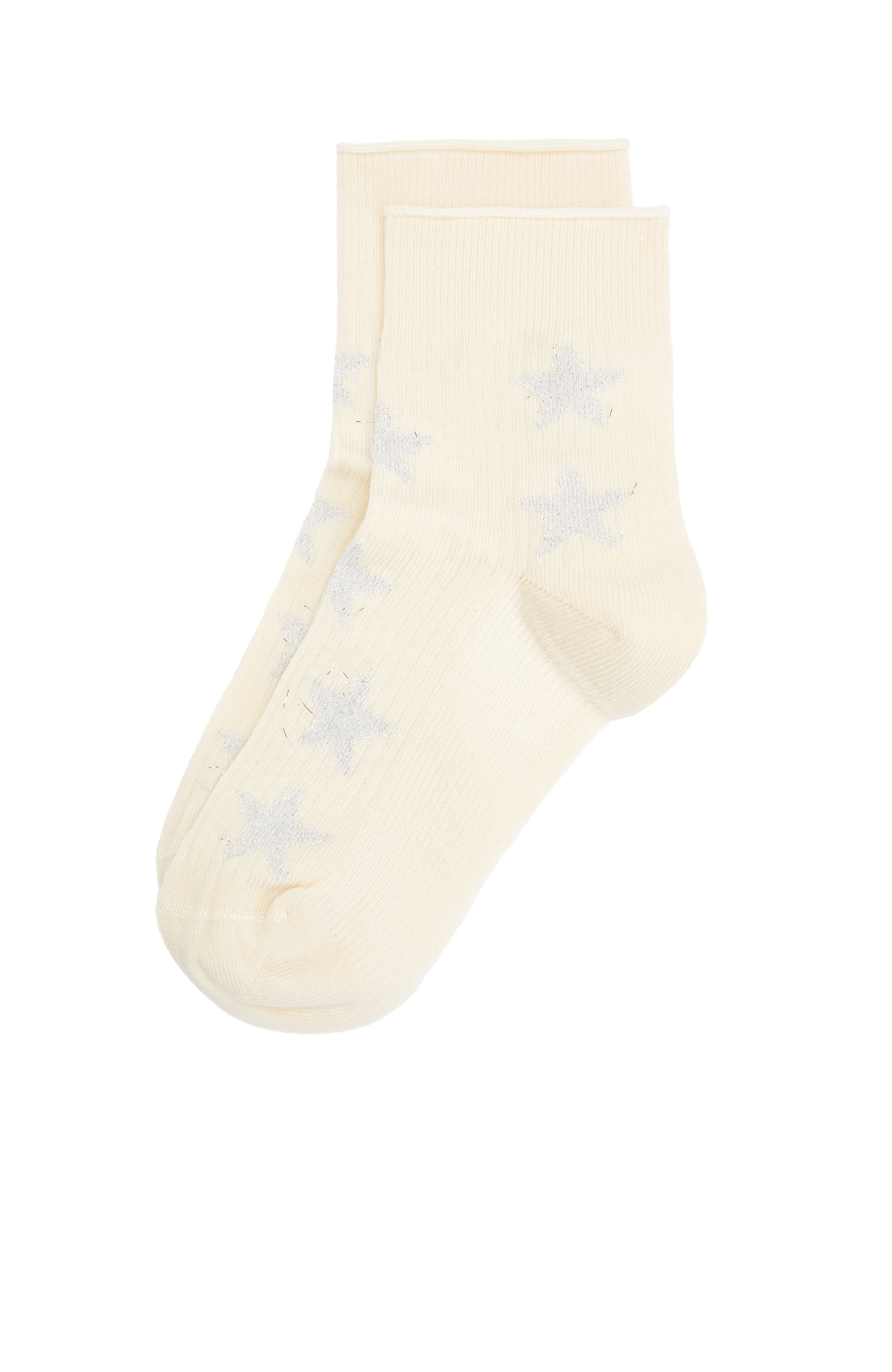 Kırık Beyaz Lureksli Kadın Çorap