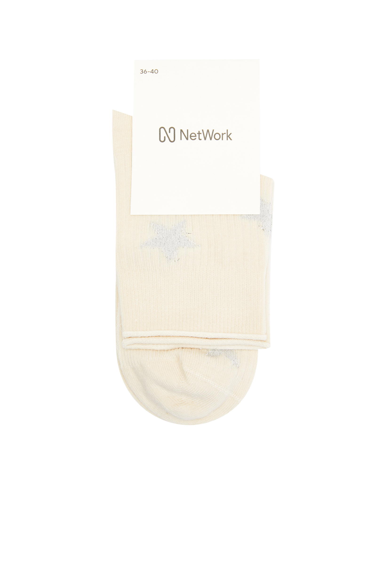 Kırık Beyaz Lureksli Kadın Çorap