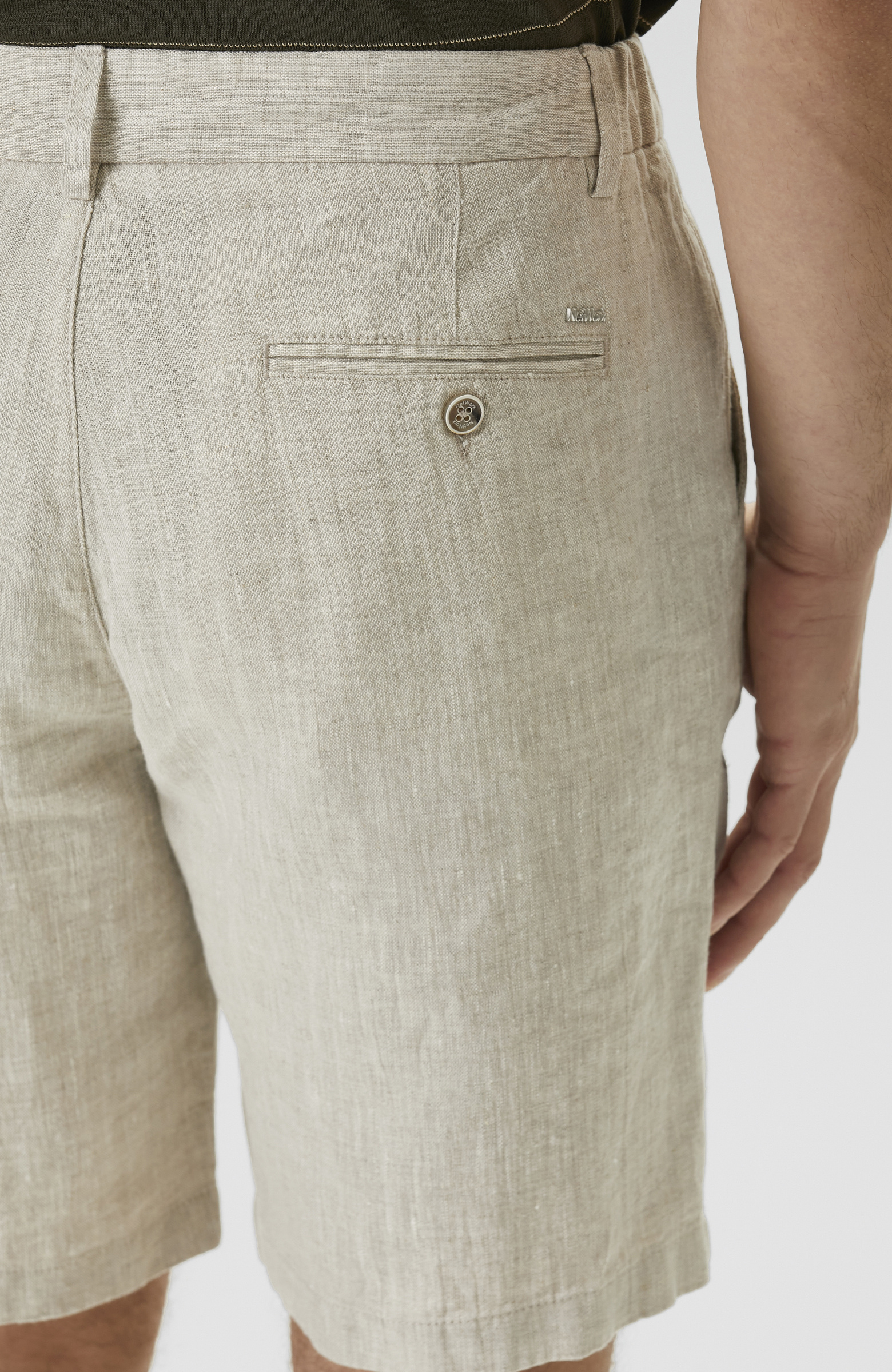 Naturel Keten Comfort Şort