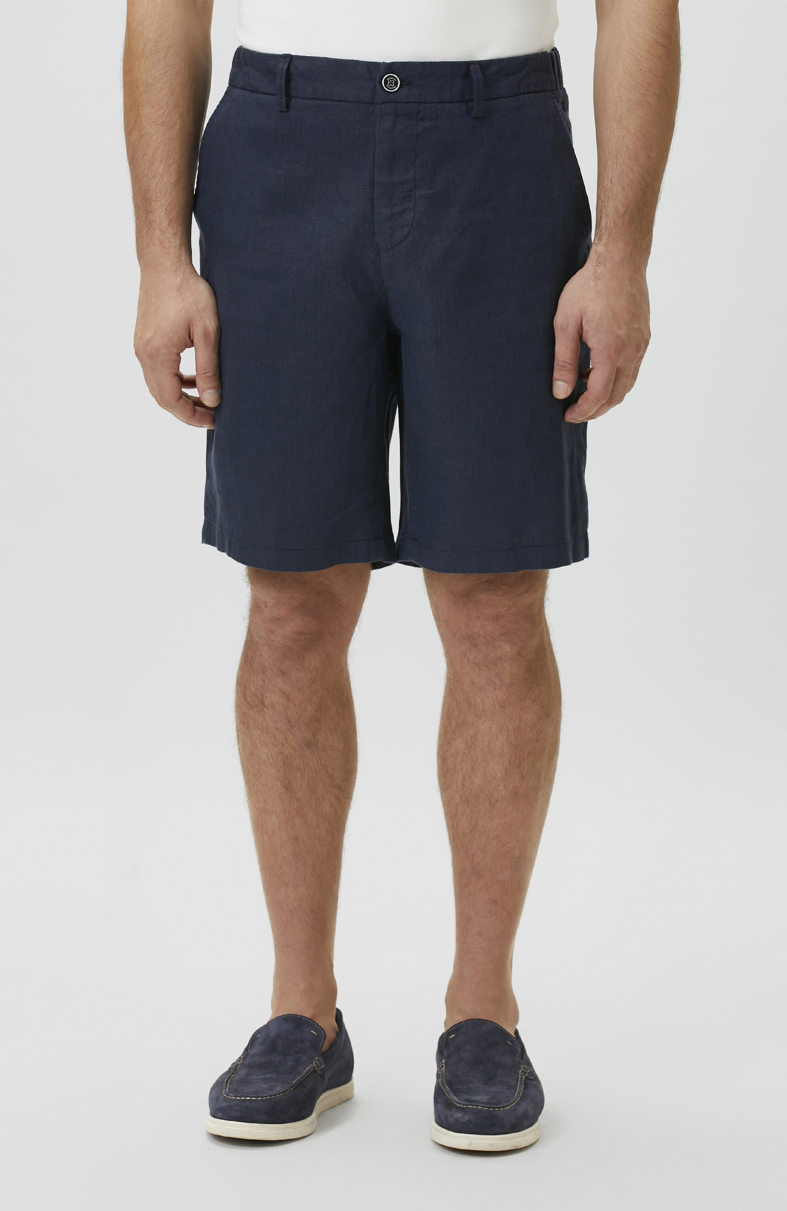 Lacivert Keten Comfort Şort