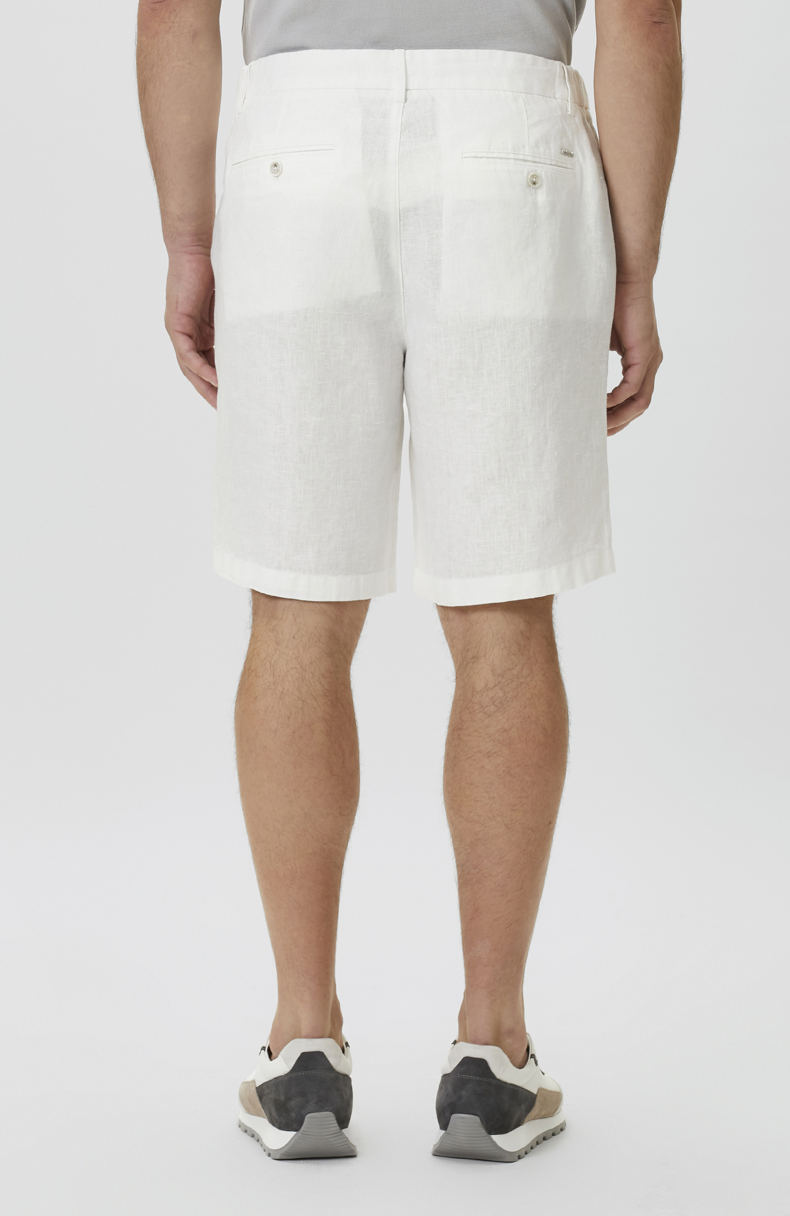 Kırık Beyaz Keten Şort