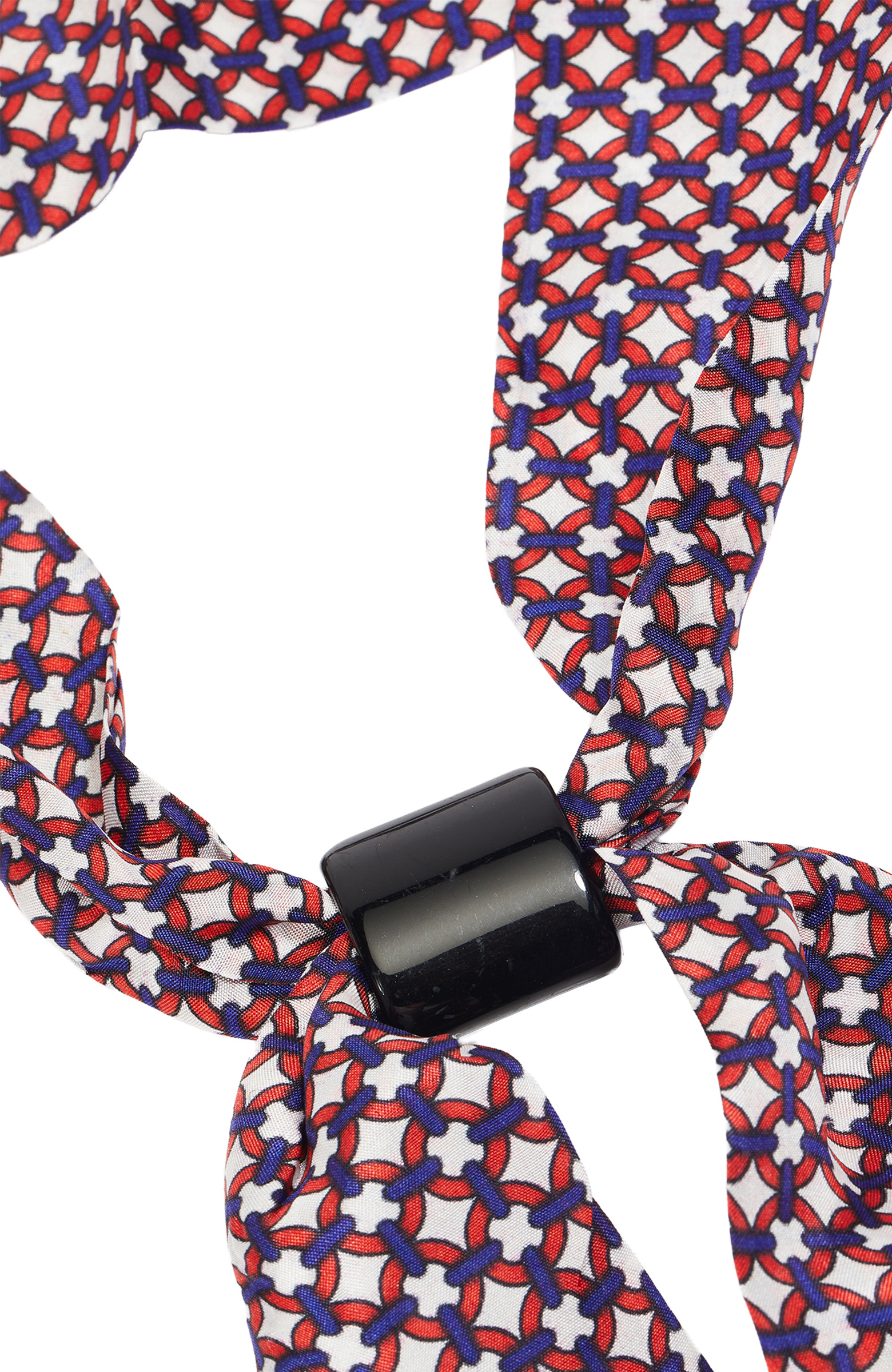 Koyu Kahverengi Desenli Kadın İpek Fular