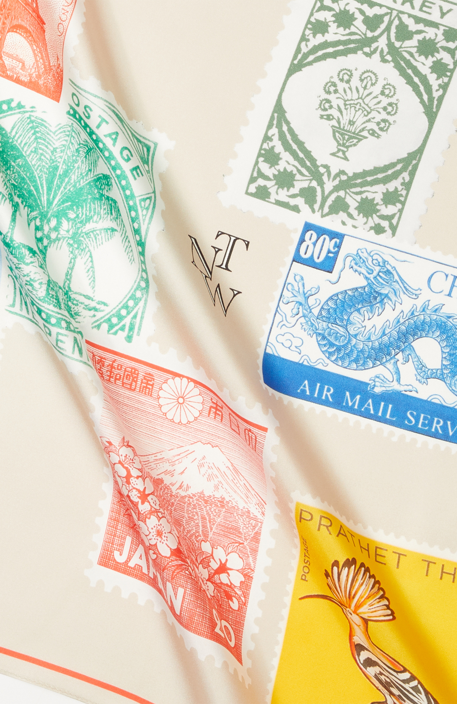 Renkli Kadın Twill İpek Fular