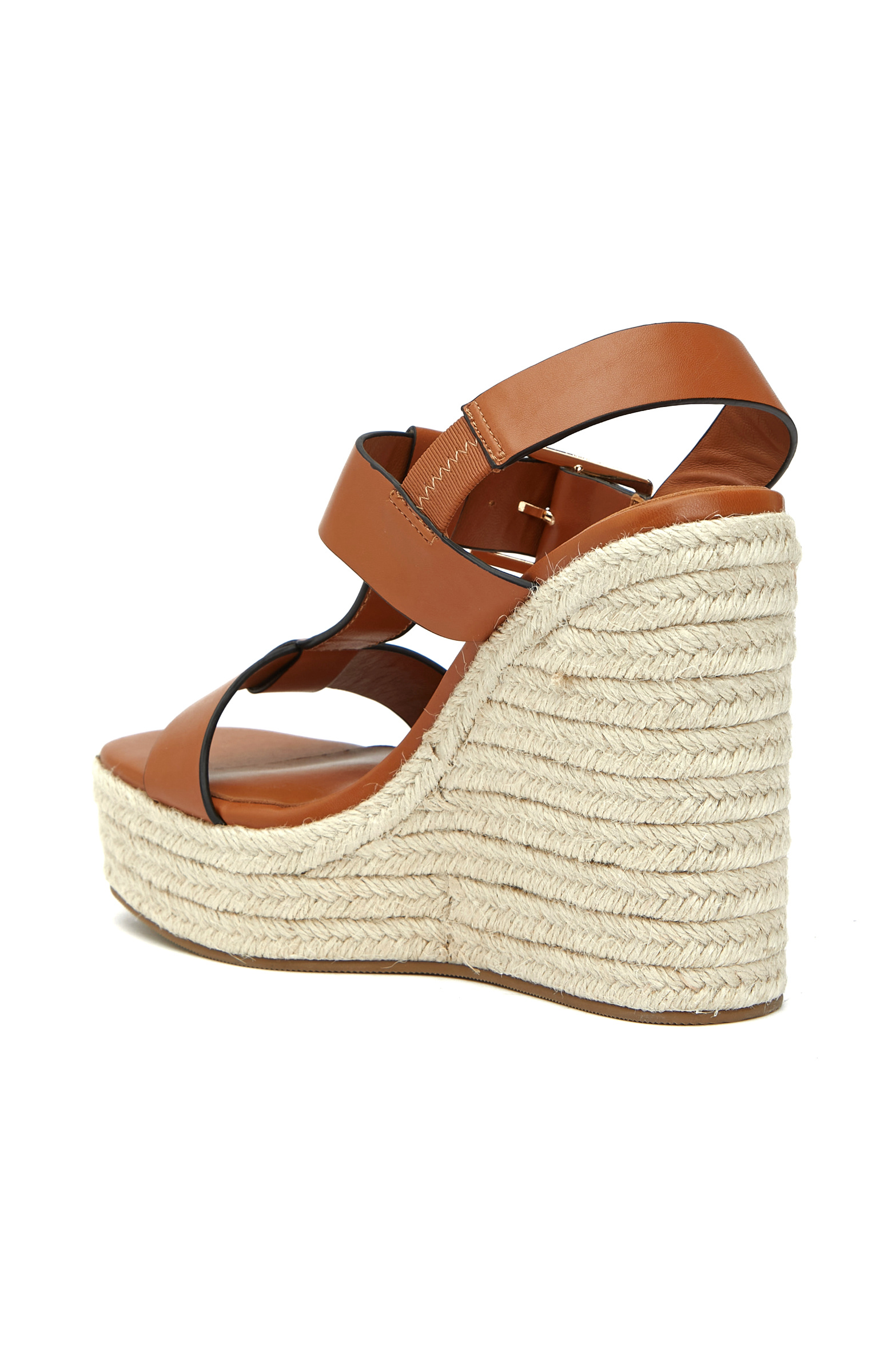 Tan Buckle Detailed Women's Leather Sandals