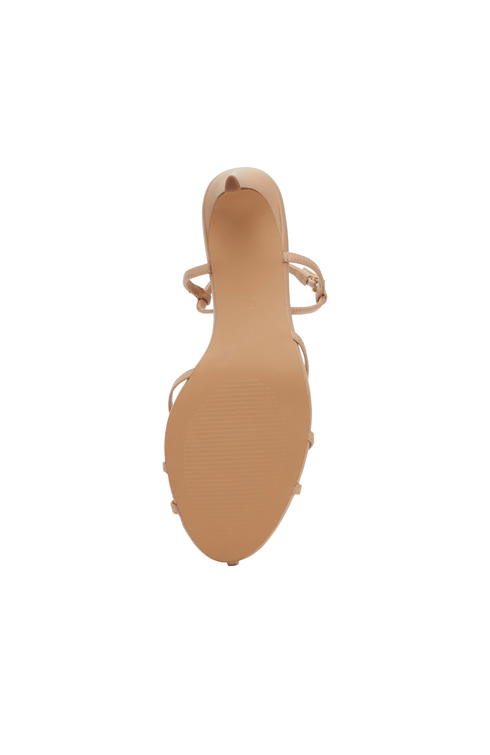Nude Toka Detaylı Deri Sandalet