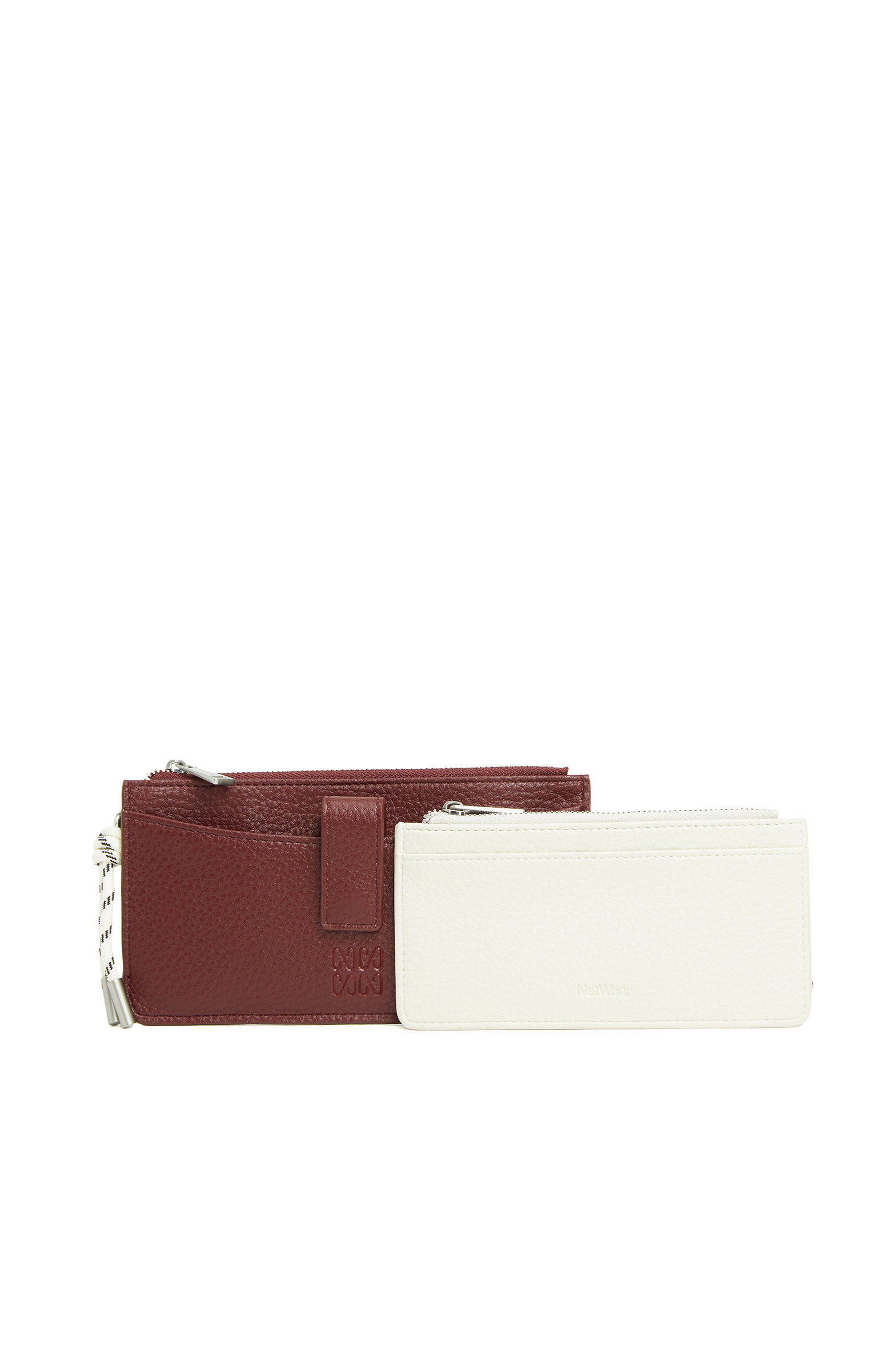 Bordo Kartlık Detaylı Kadın Cüzdan