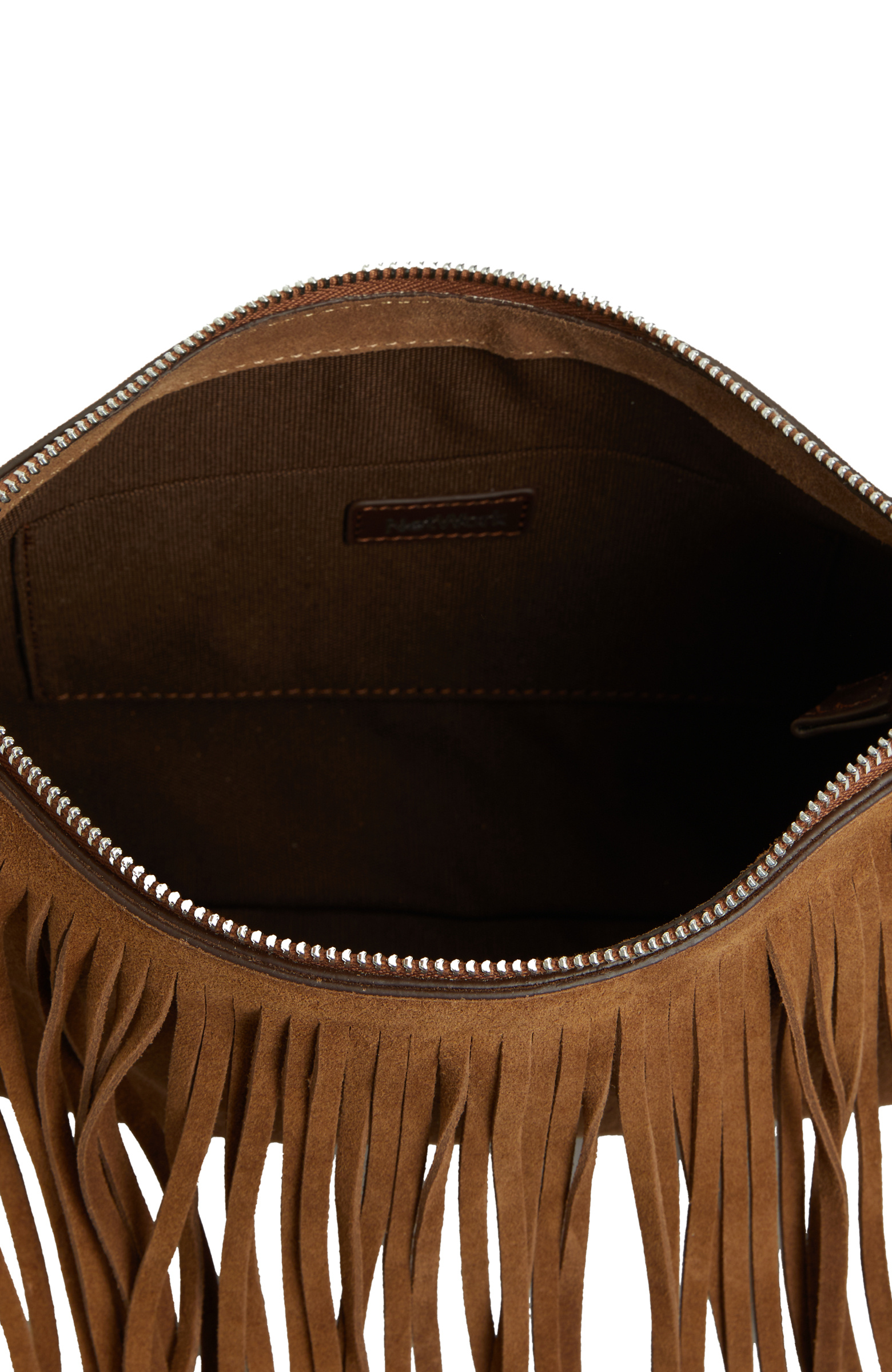 Camel Tassel Detailed Women's Suede Bag