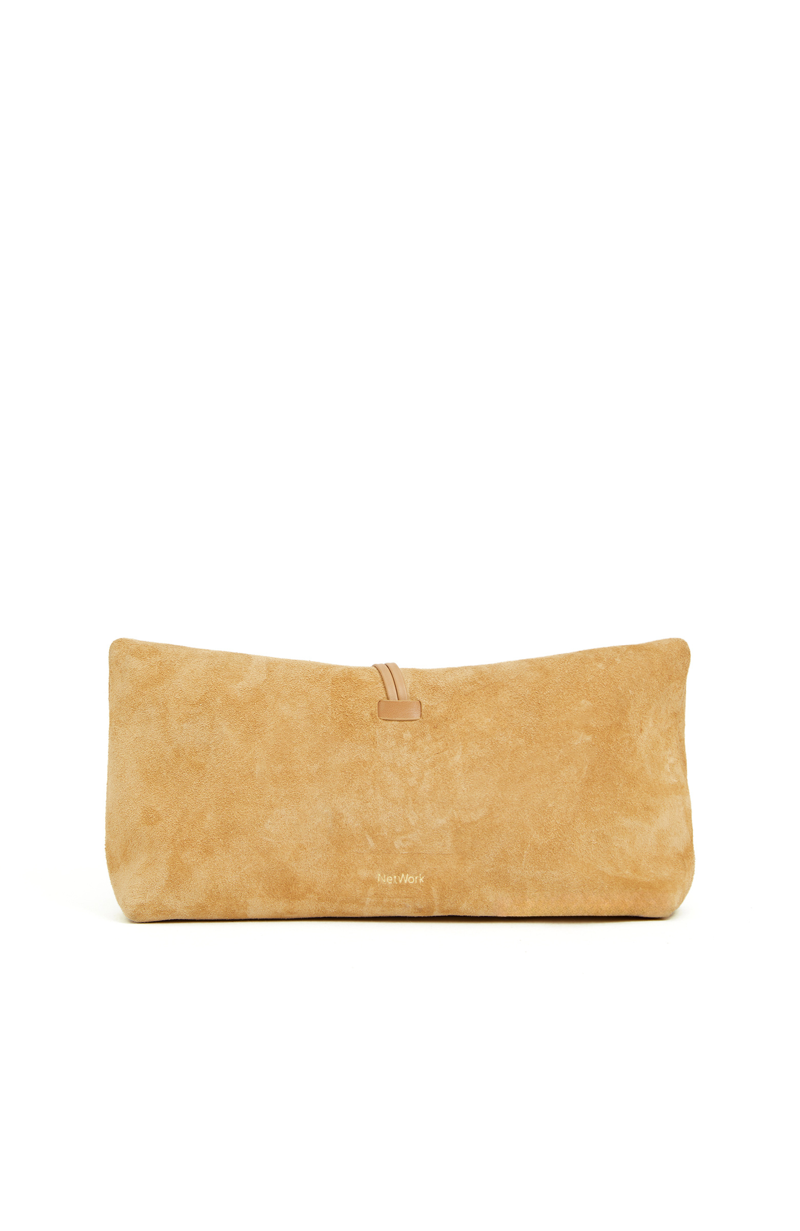 Hardal Kadın Süet Clutch