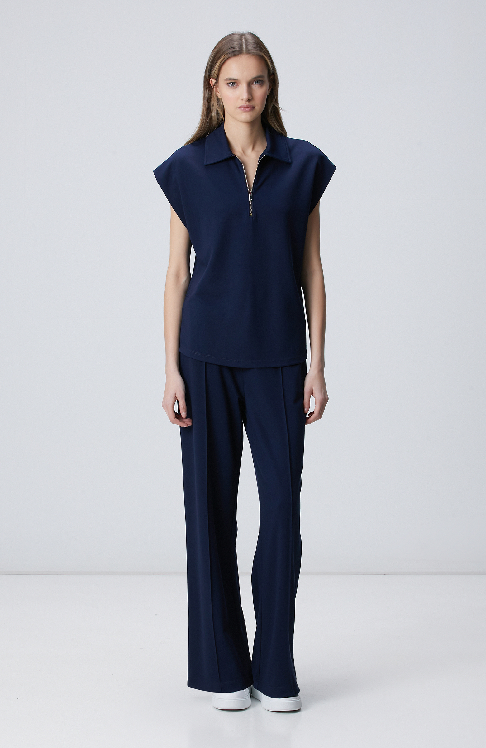 Lacivert Modal Karışımlı Sweatshirt