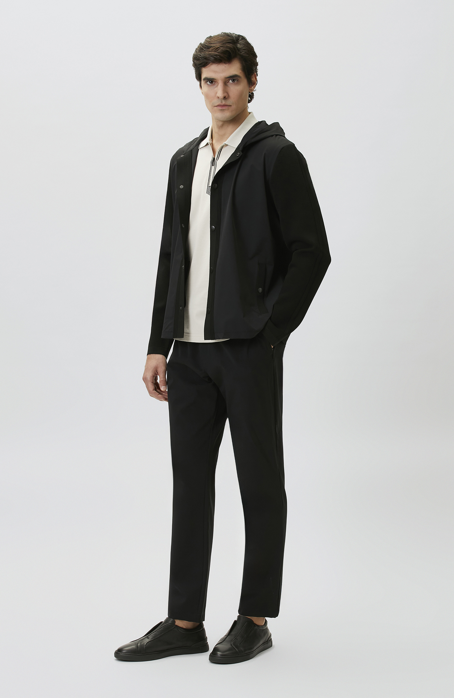 N-Tech Black Knit Coat