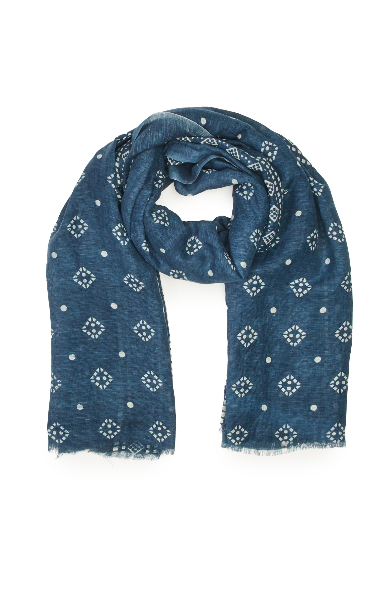 Blue Women's Linen Shawl