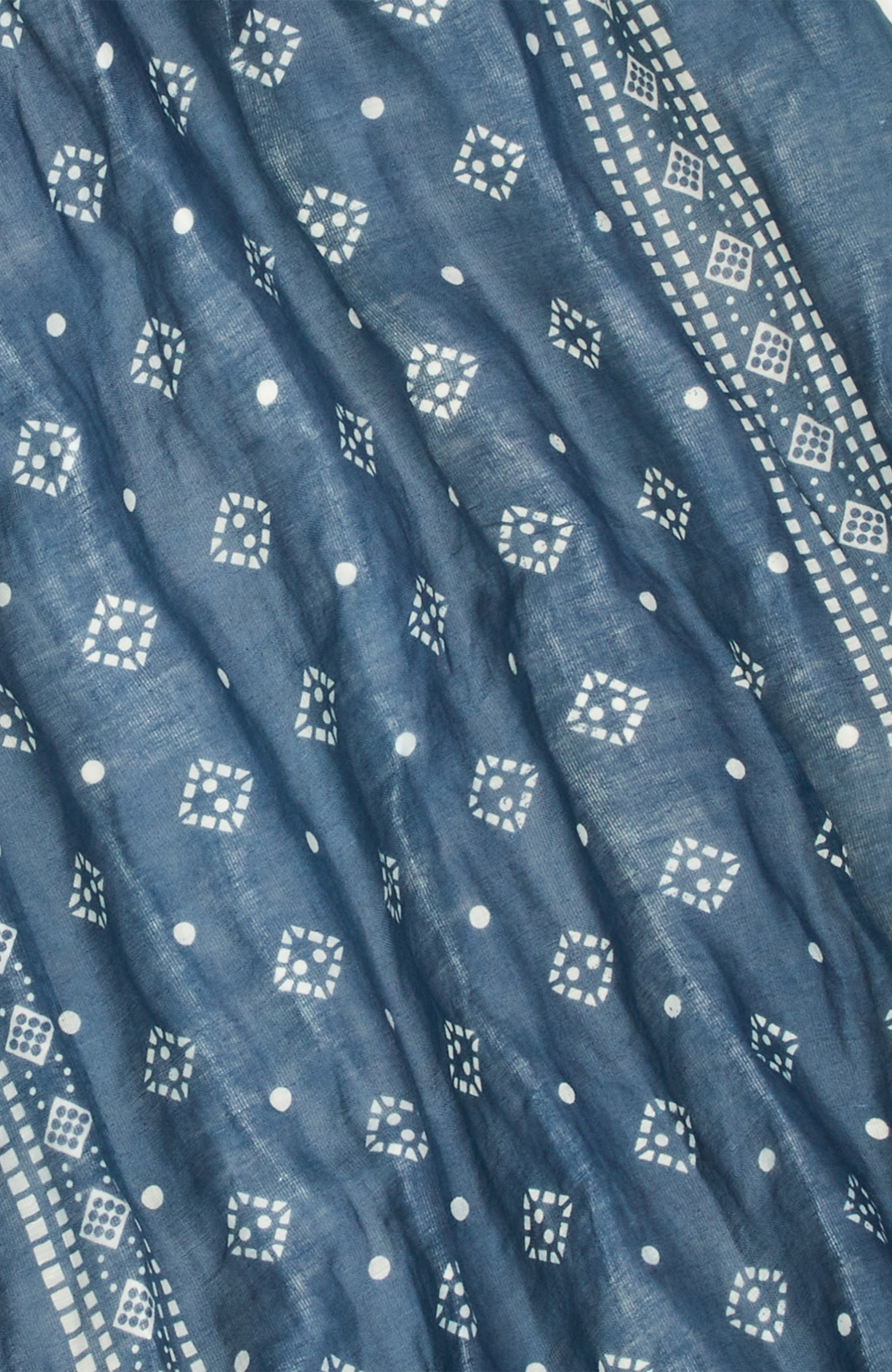 Blue Women's Linen Shawl