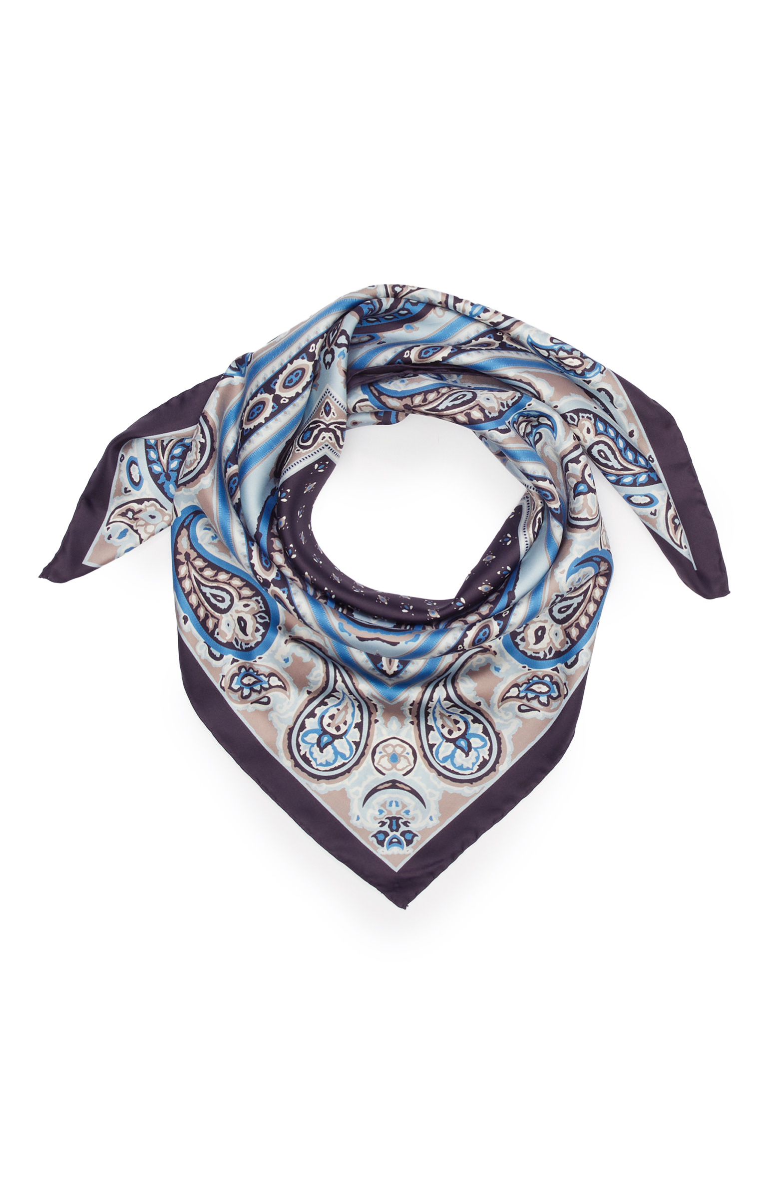 Renkli Twill İpek Eşarp