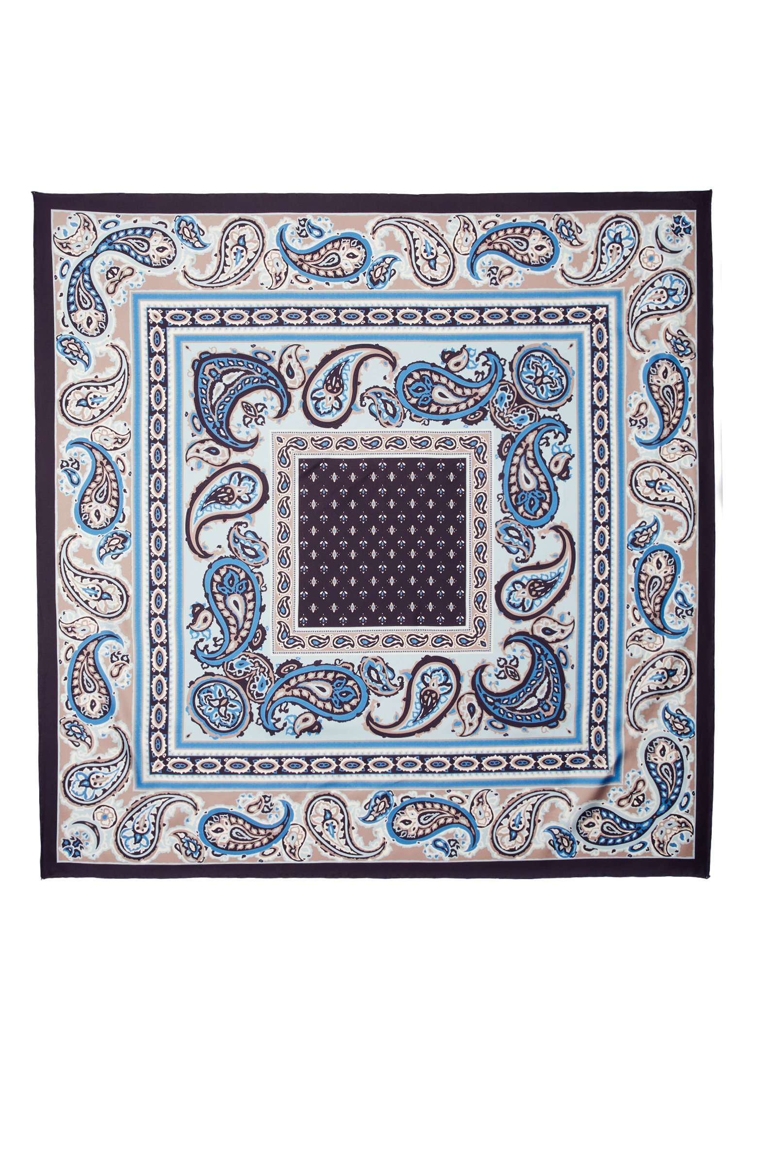 Renkli Twill İpek Eşarp