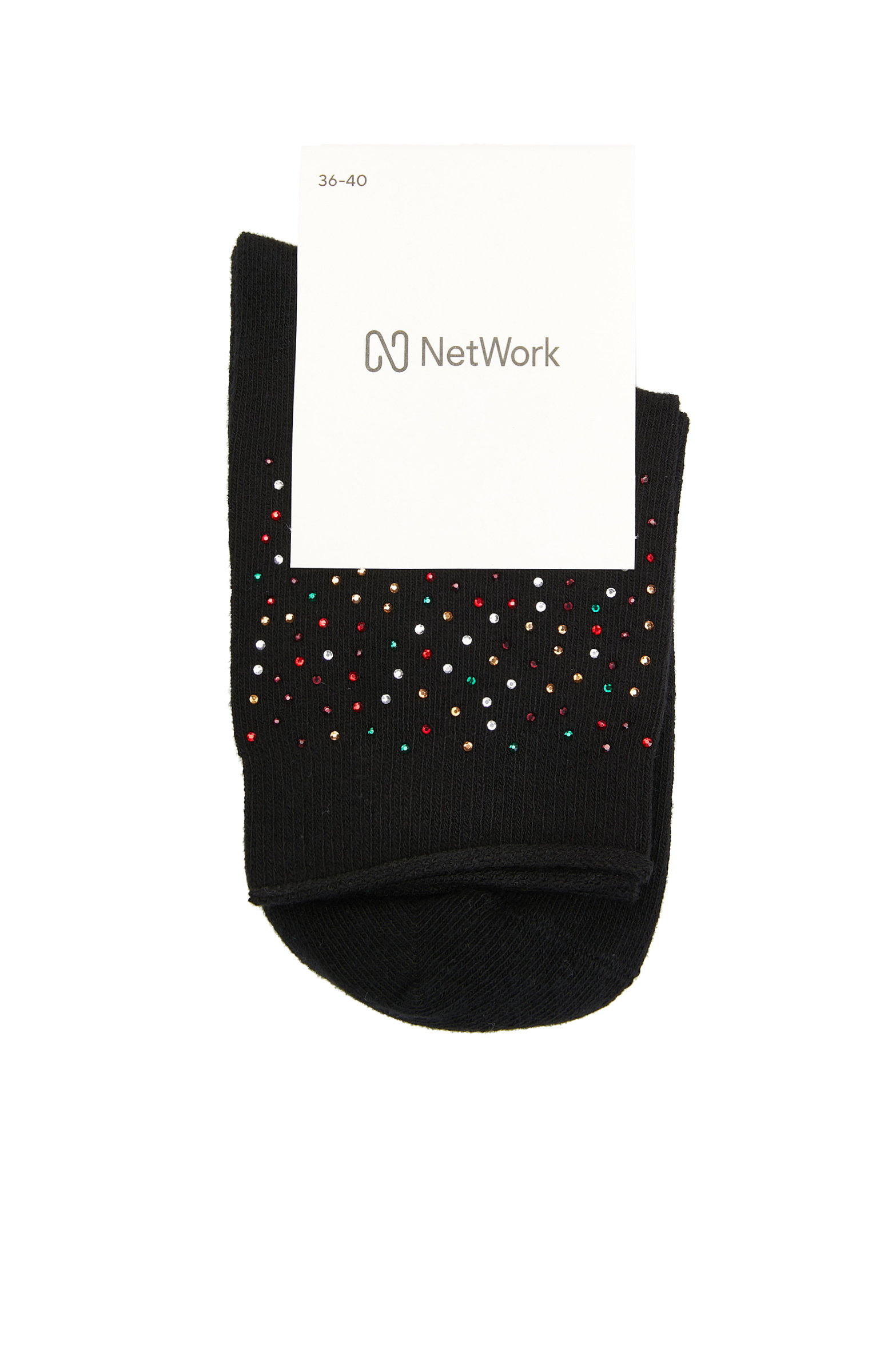 Siyah Taşlı Kadın Çorap