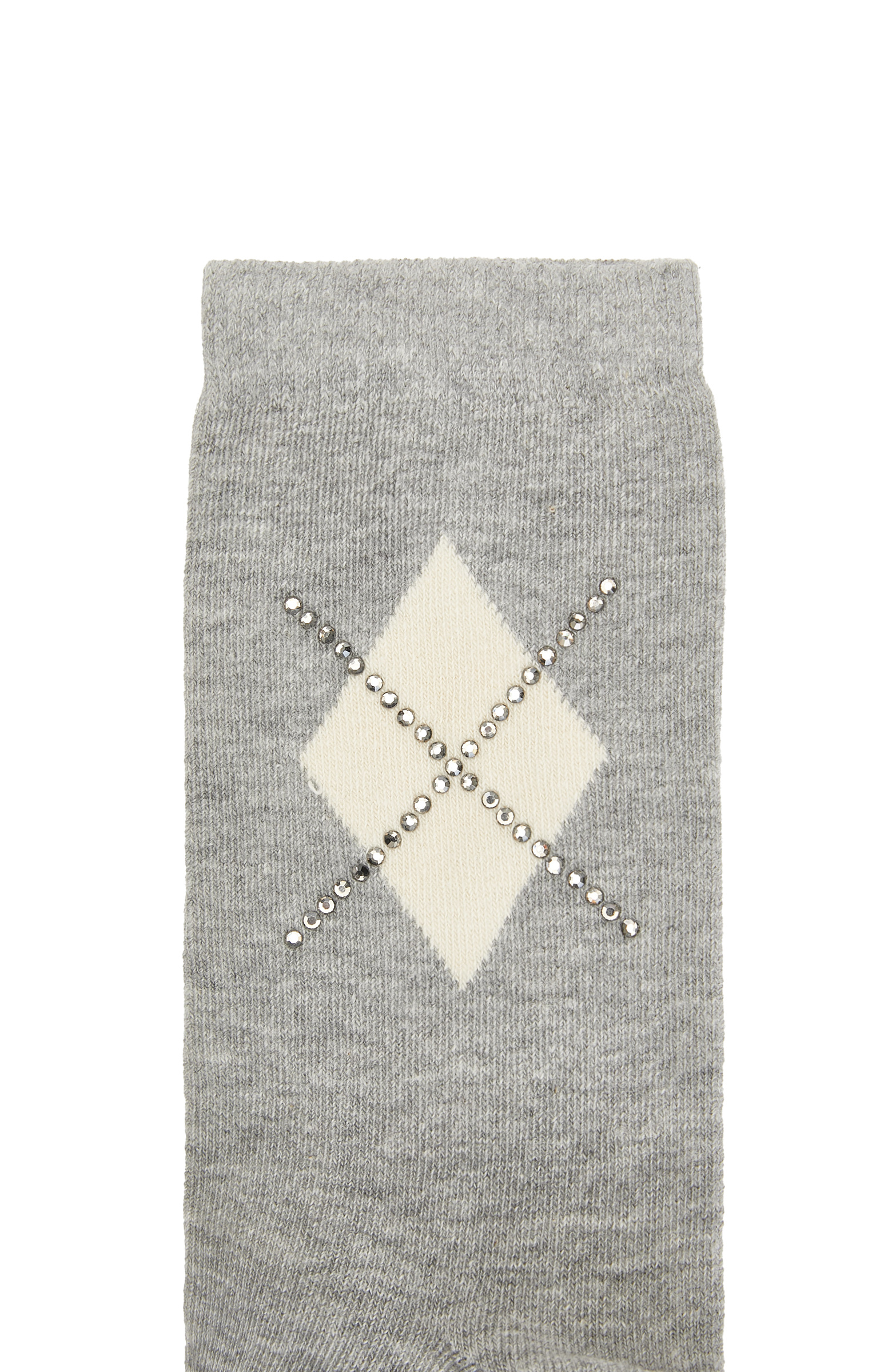 Gri Baklava Desenli Kadın Çorap