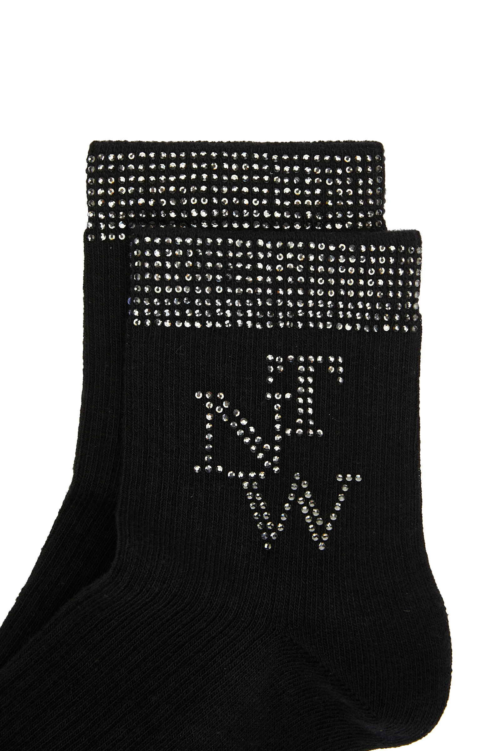 Siyah Taşlı Kadın Çorap