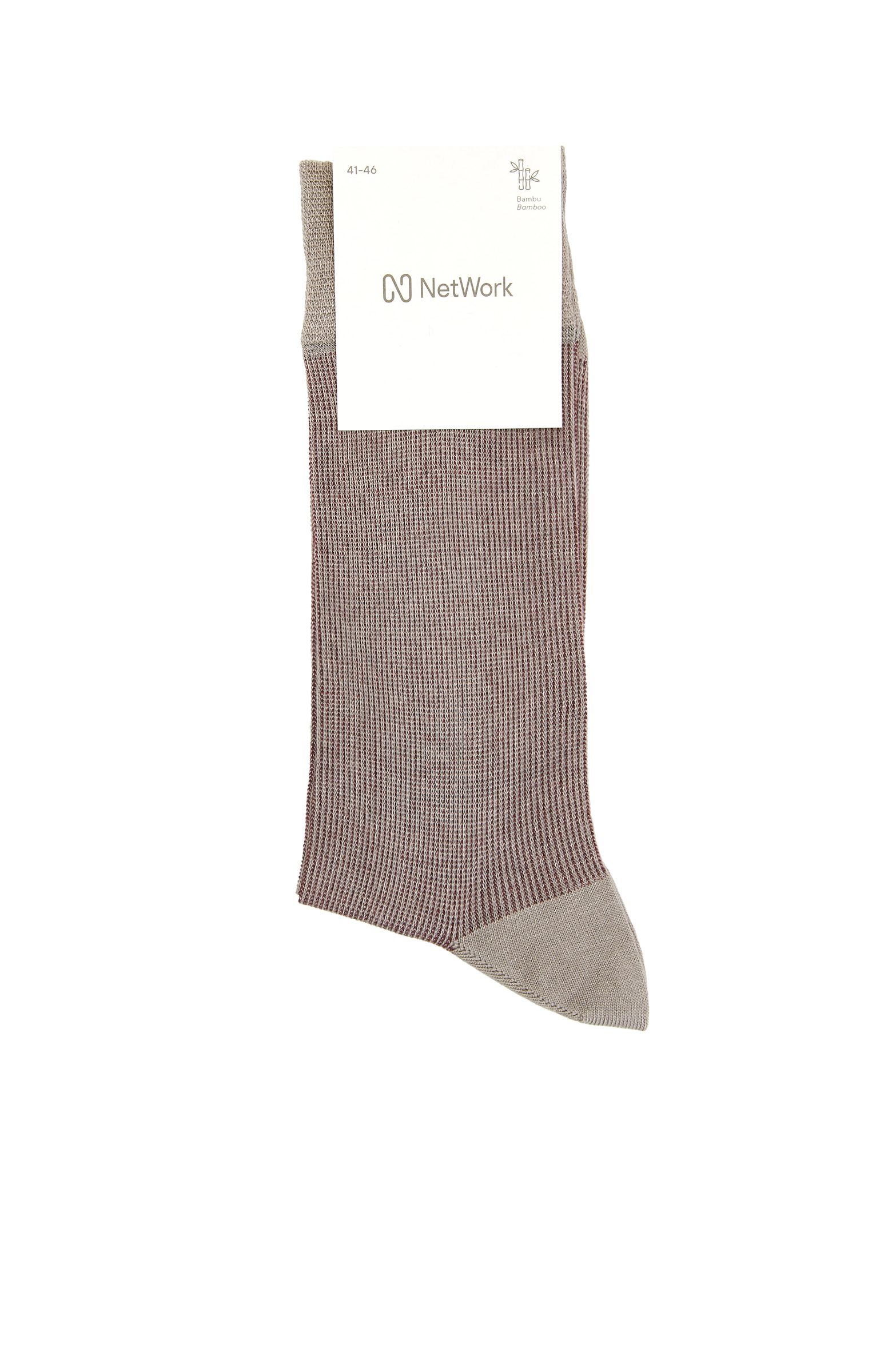 Bordo Desenli Erkek Bambu Çorap