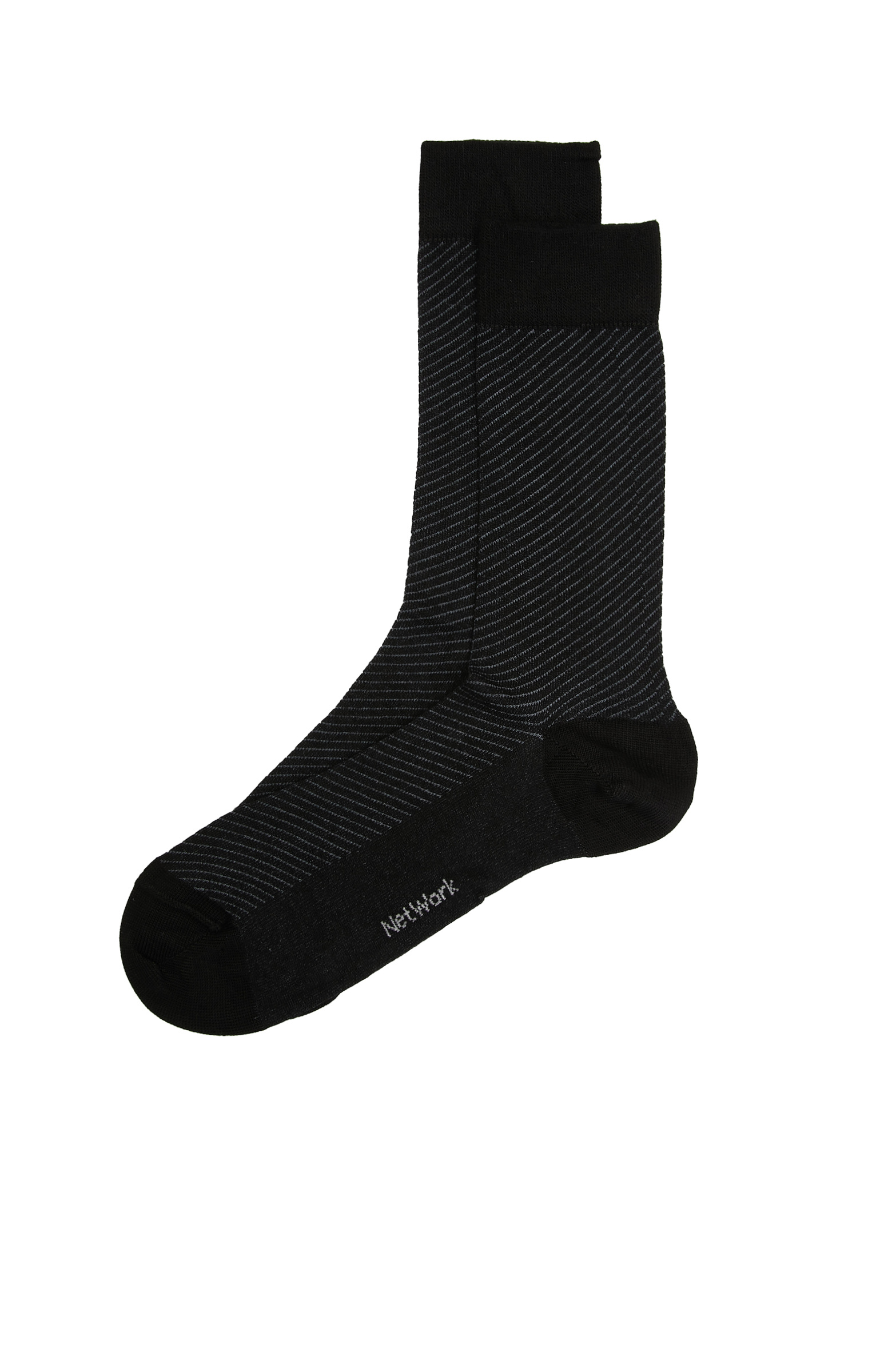 Siyah Çizgili Erkek Bambu Çorap