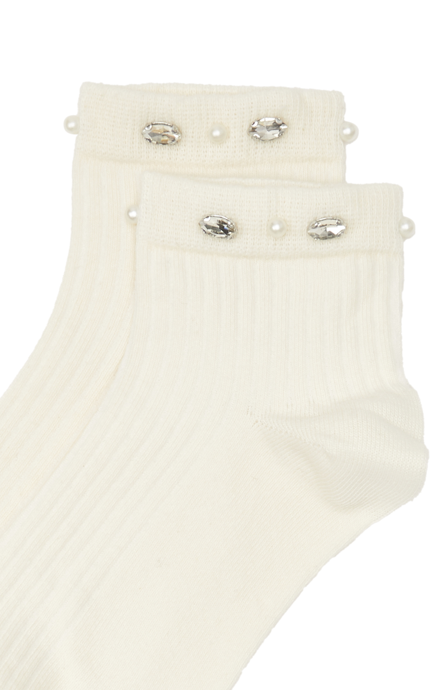 Ekru İnci detaylı Erkek Çorap