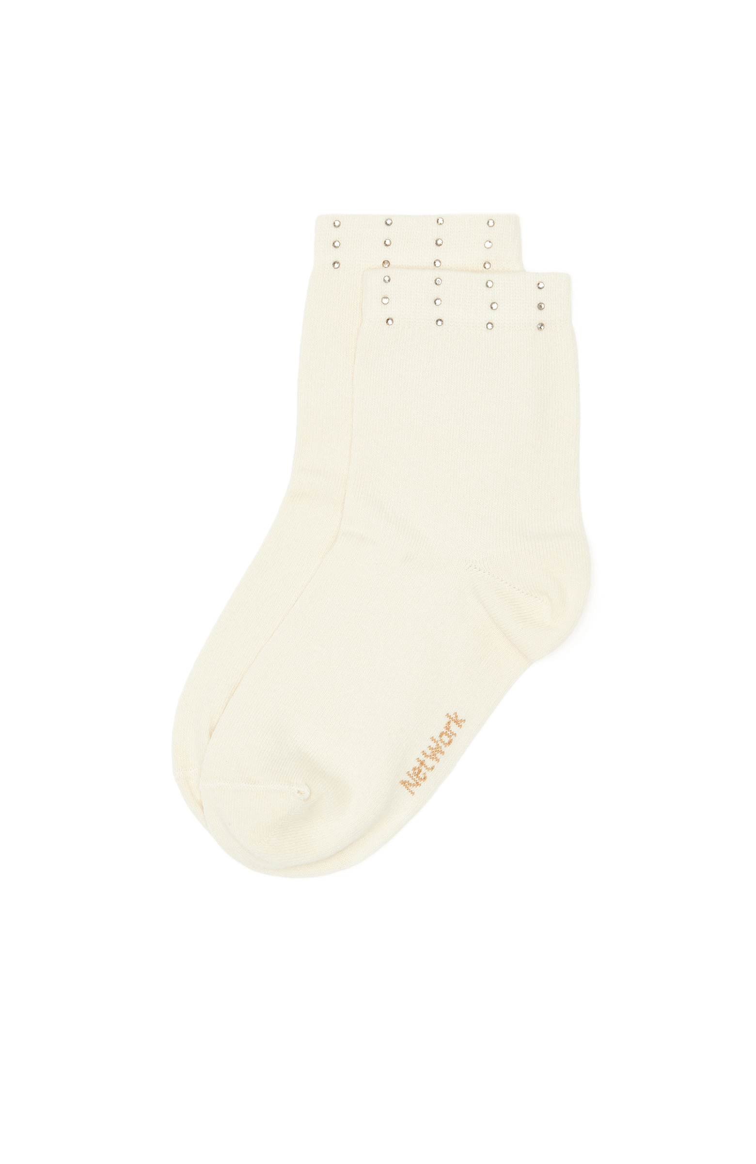 Off White Metal Accessory Detailed Women's Socks