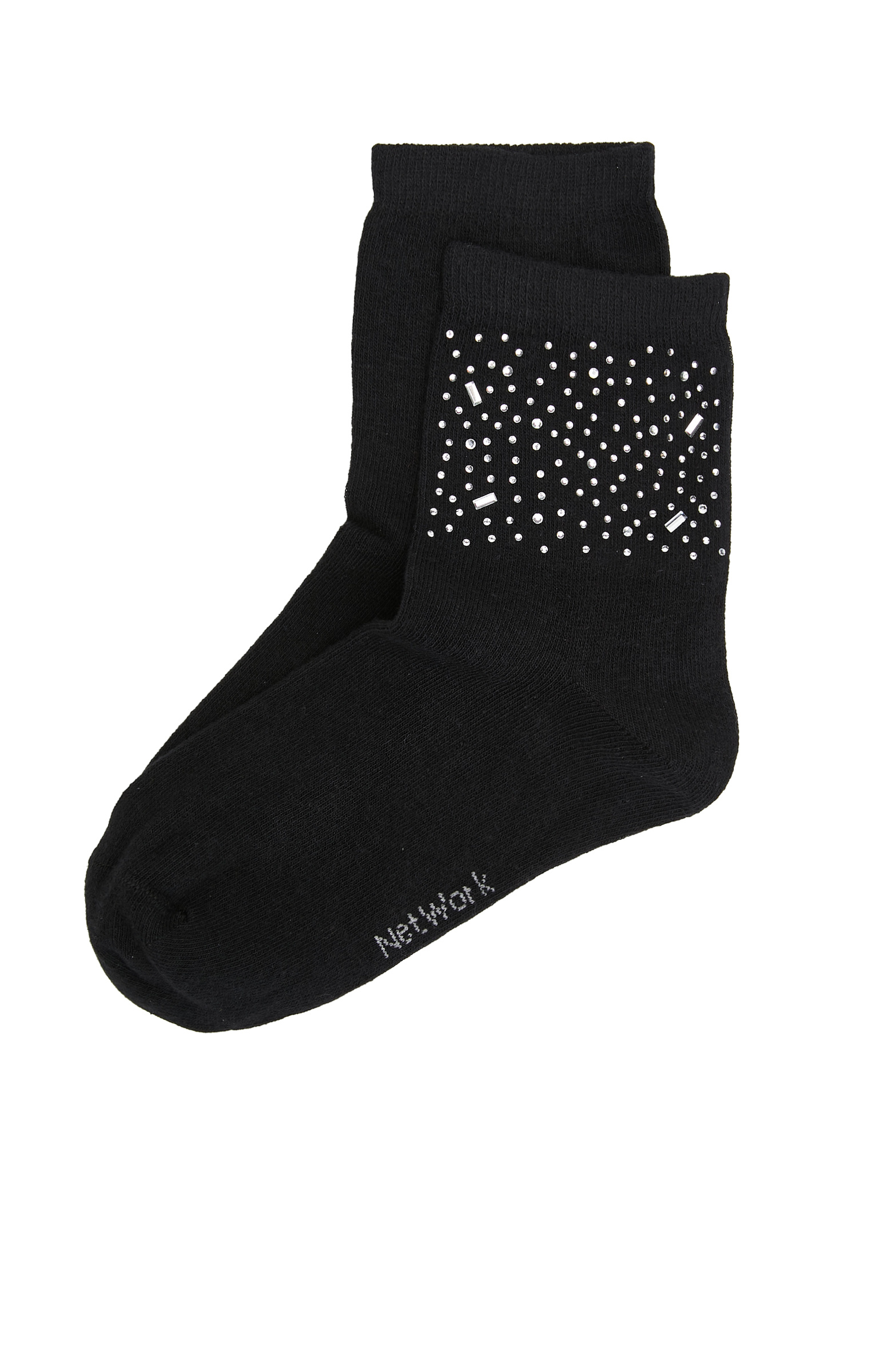 Siyah Taşlı Kadın Çorap