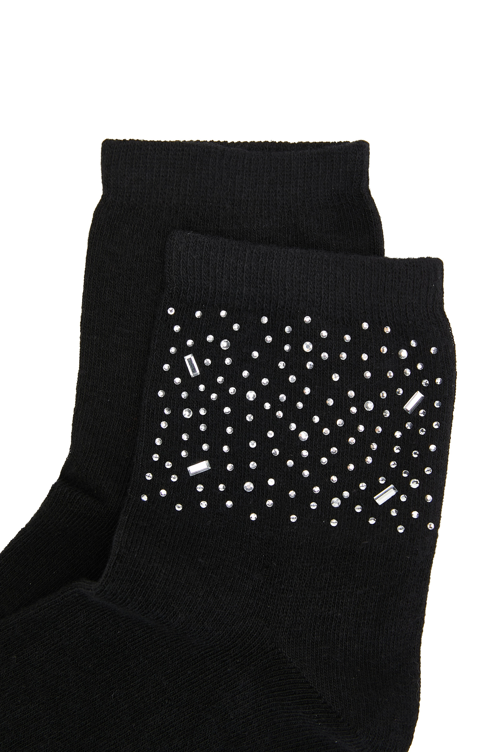 Siyah Taşlı Kadın Çorap