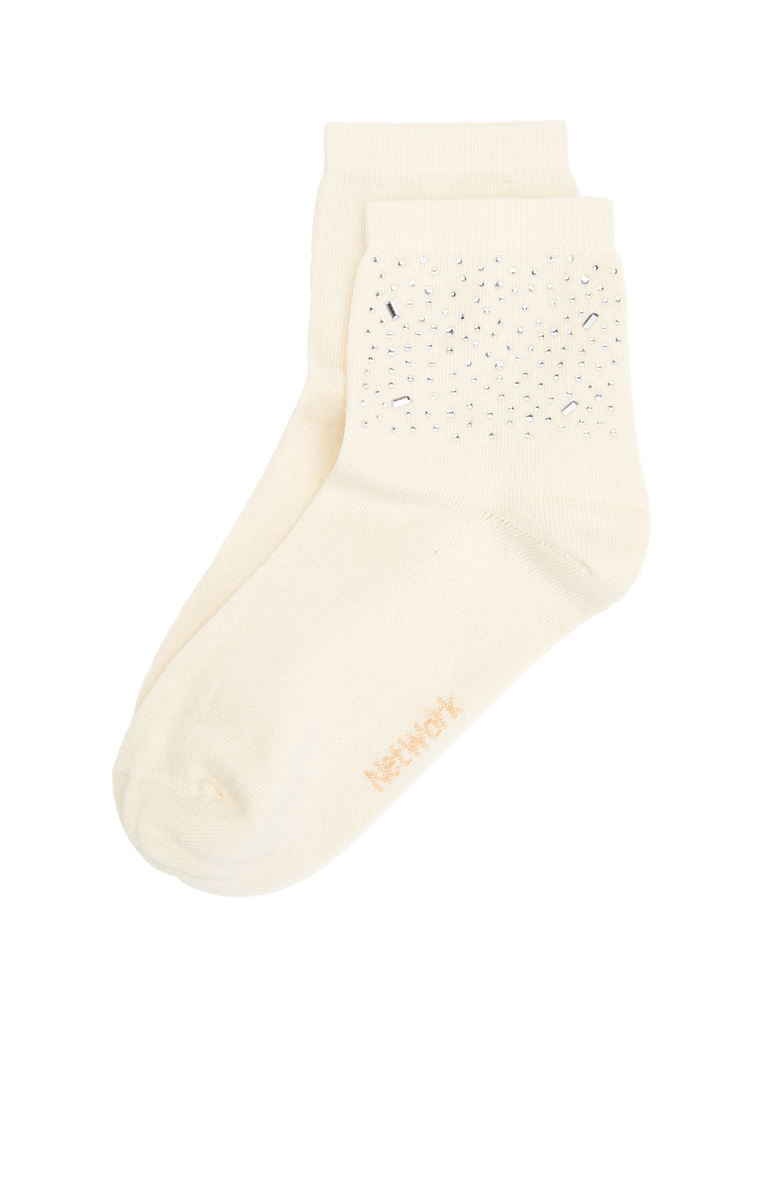 Ekru Taşlı Kadın Çorap