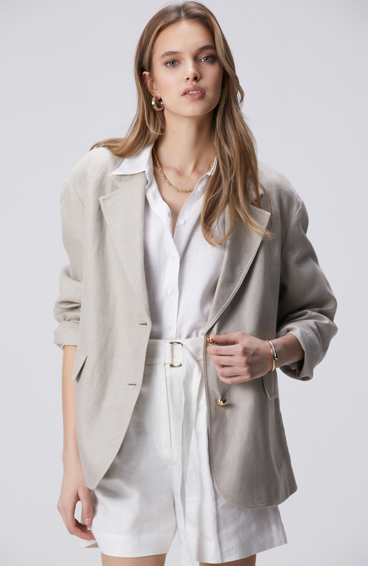 Beige Melange Jacket