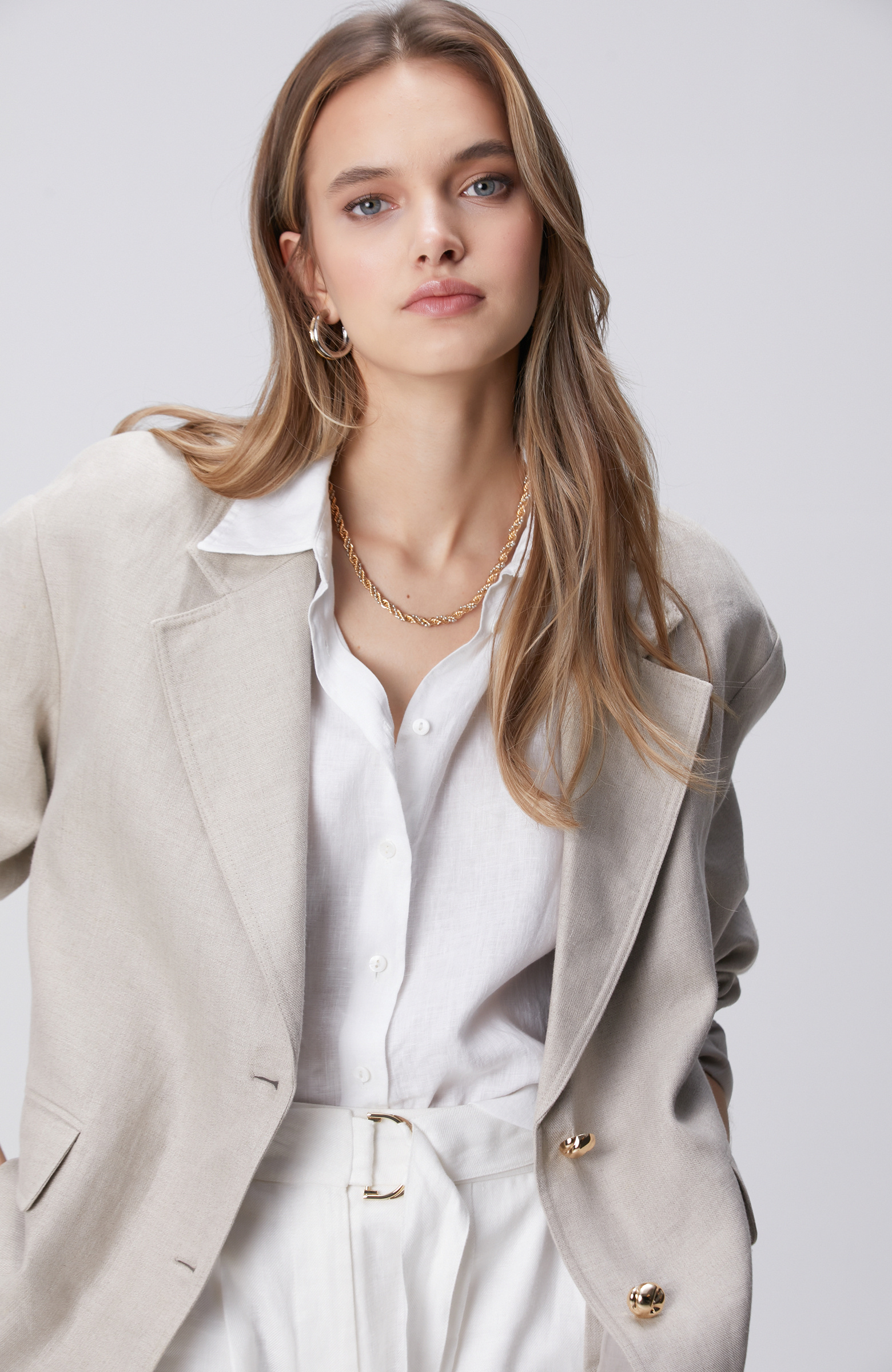 Beige Melange Jacket