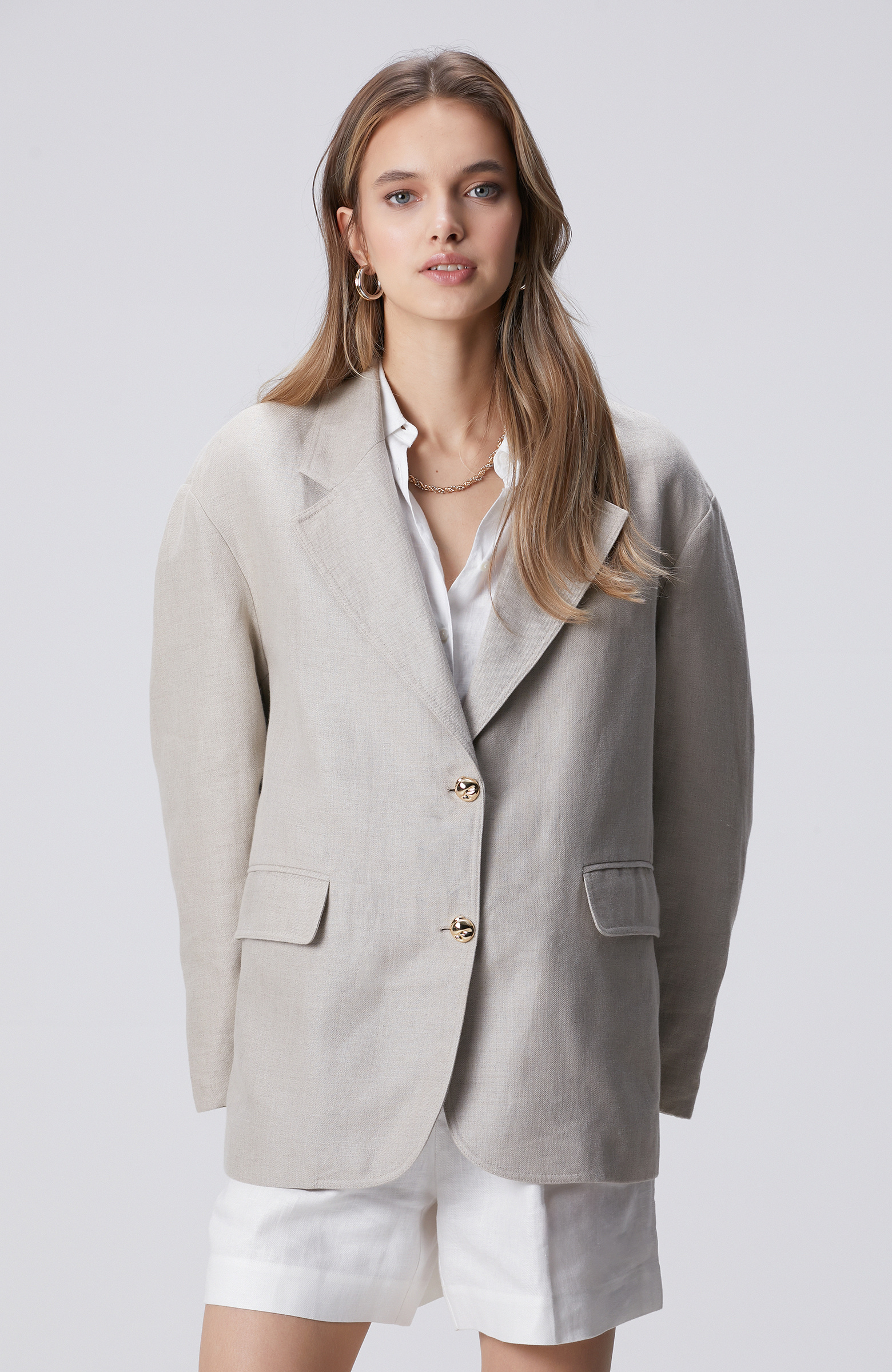 Beige Melange Jacket