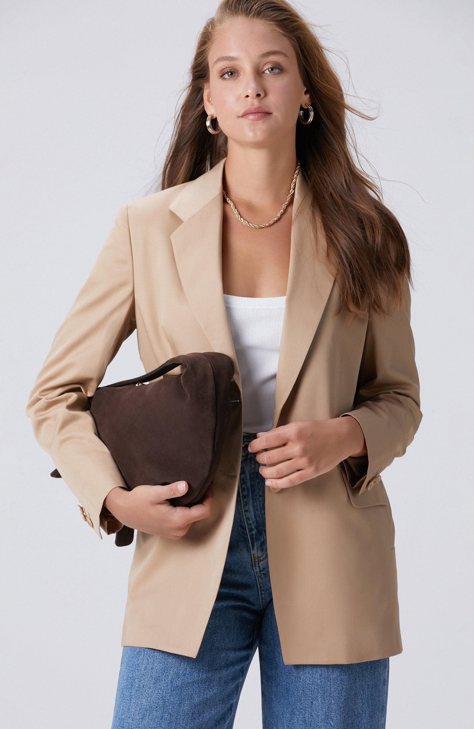 Siyah Kahverengi Desenli Ceket