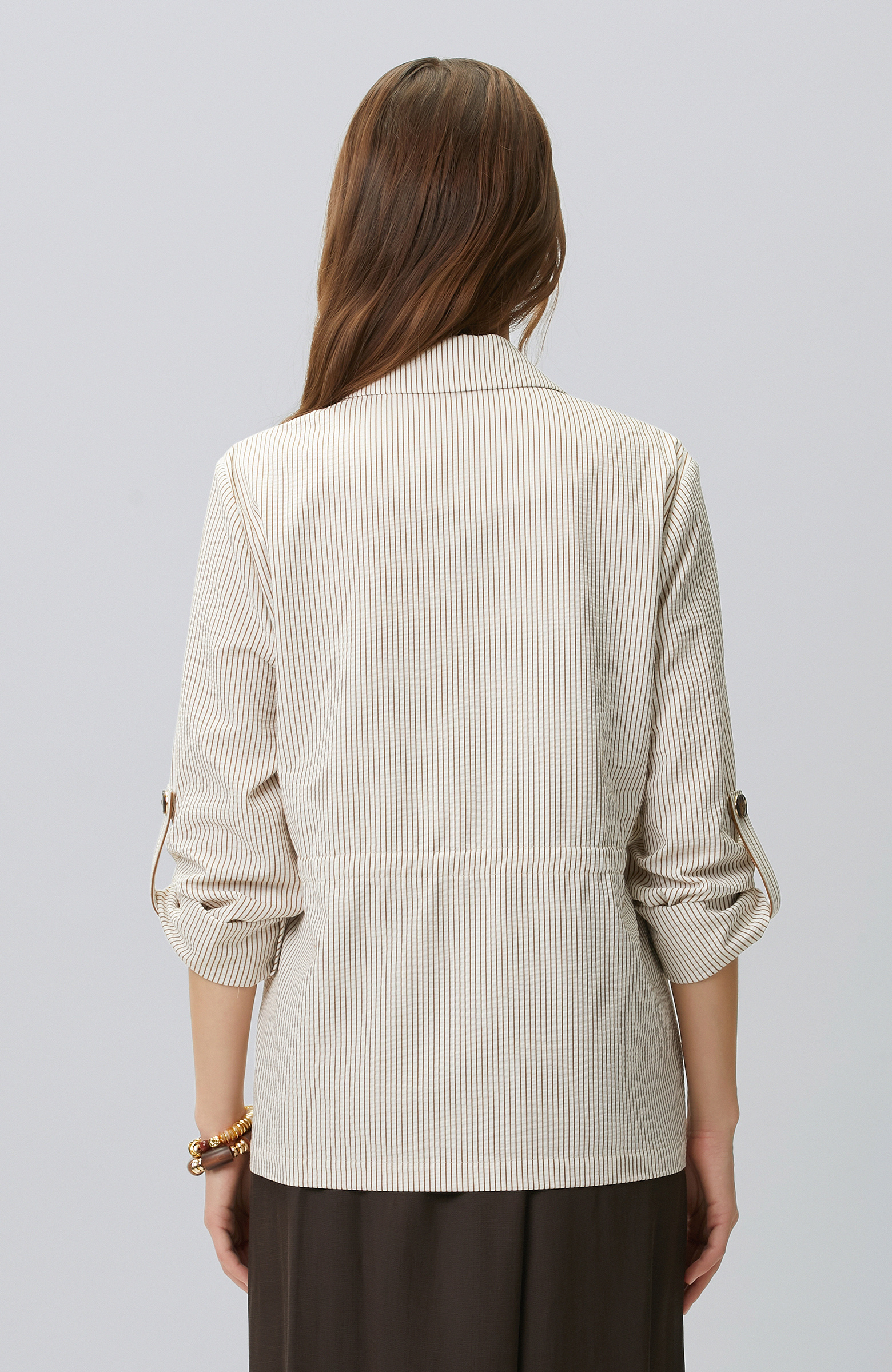 Off White Striped Jacket