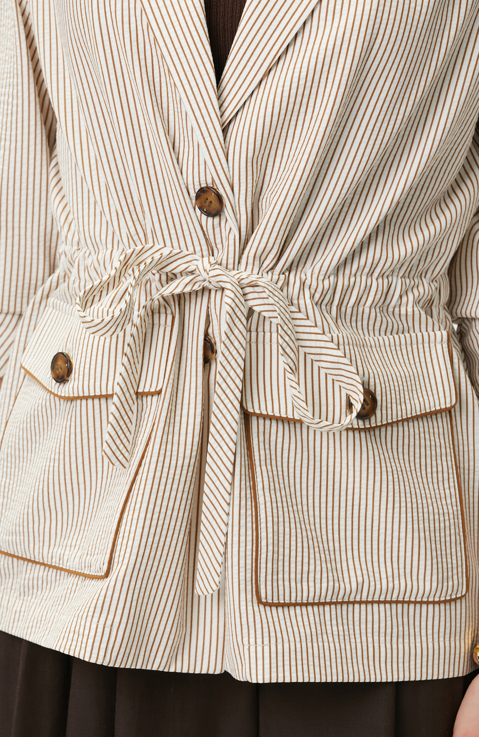 Off White Striped Jacket