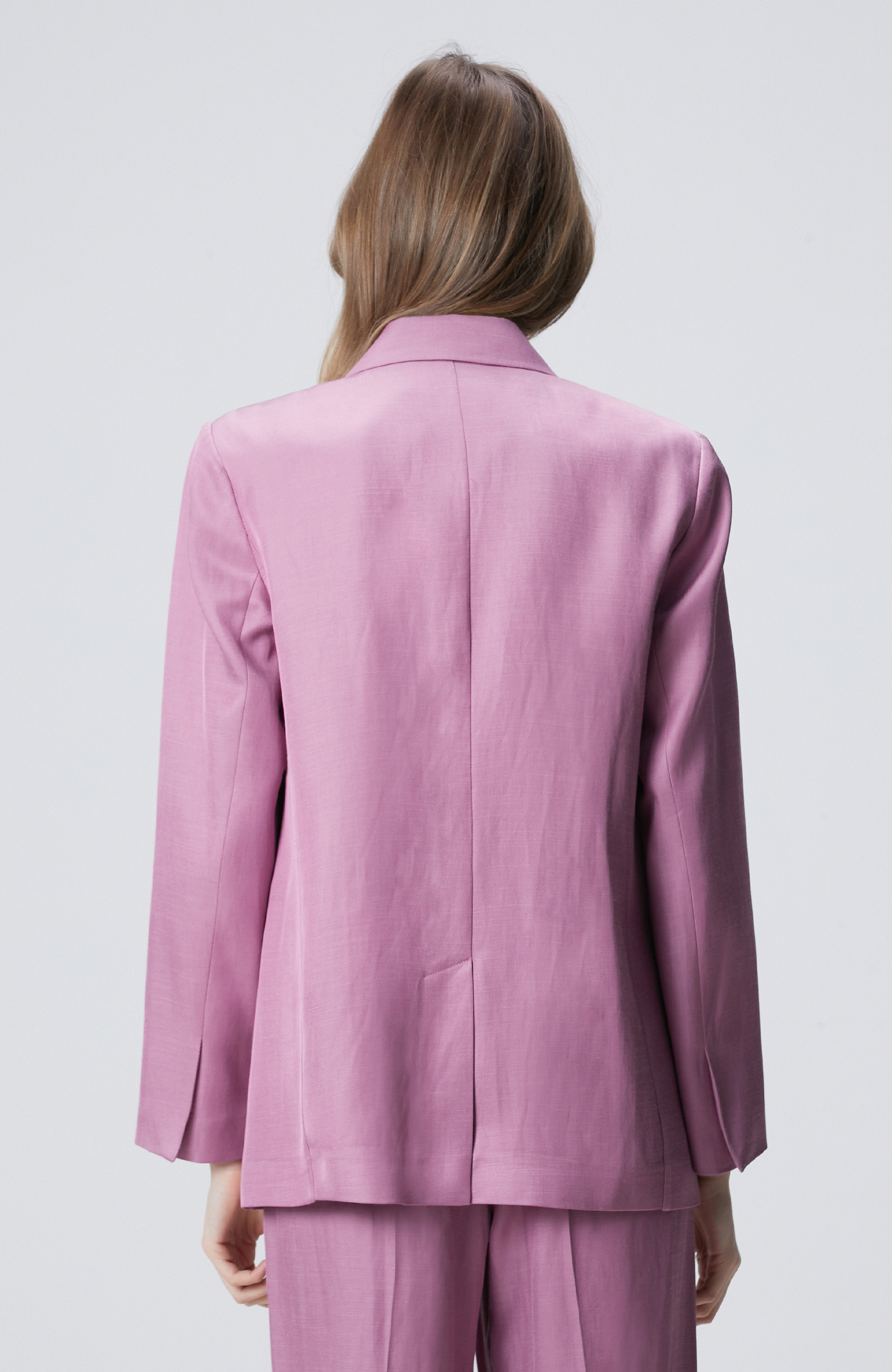 Menekşe Keten Karışımlı Ceket