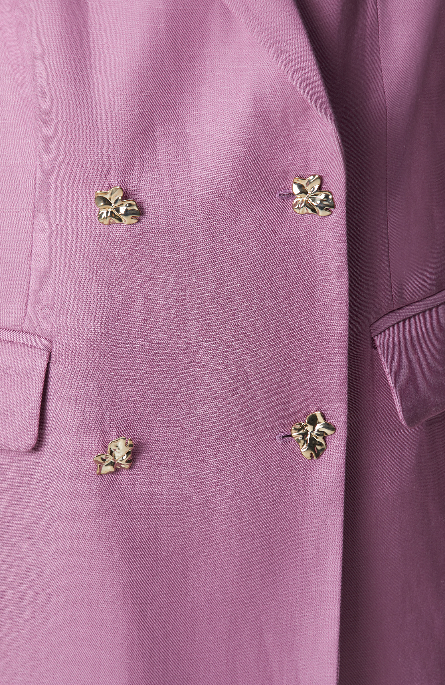 Menekşe Keten Karışımlı Ceket