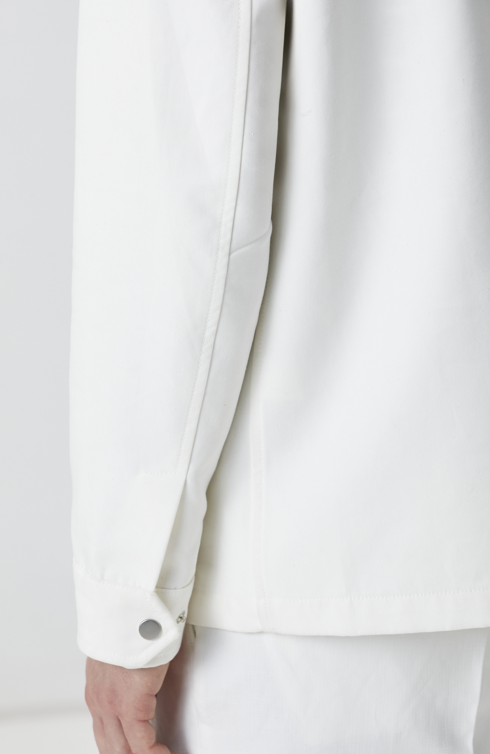 Kırık Beyaz Kapüşon Yaka Denizci Mont