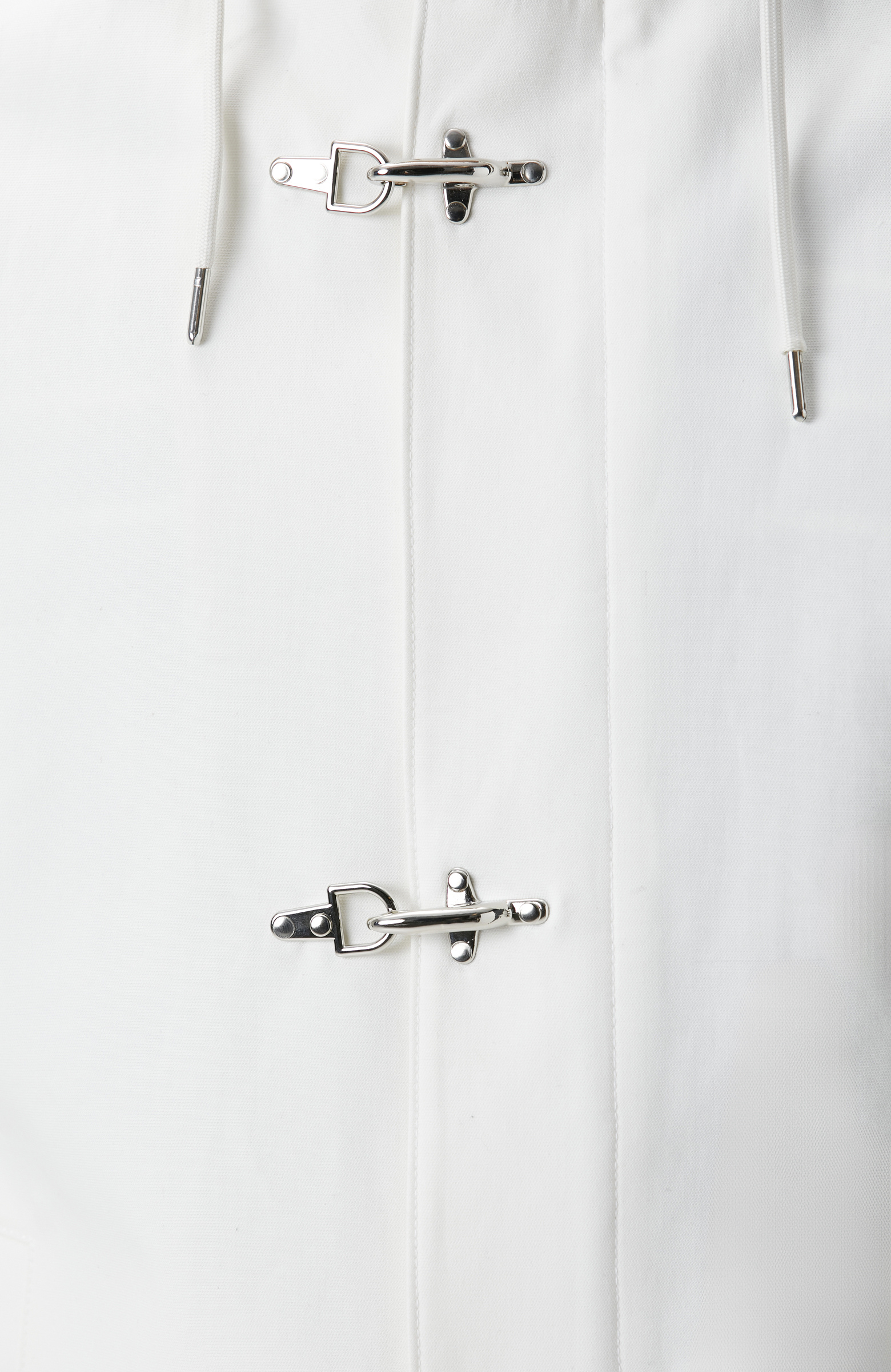 Kırık Beyaz Kapüşon Yaka Denizci Mont